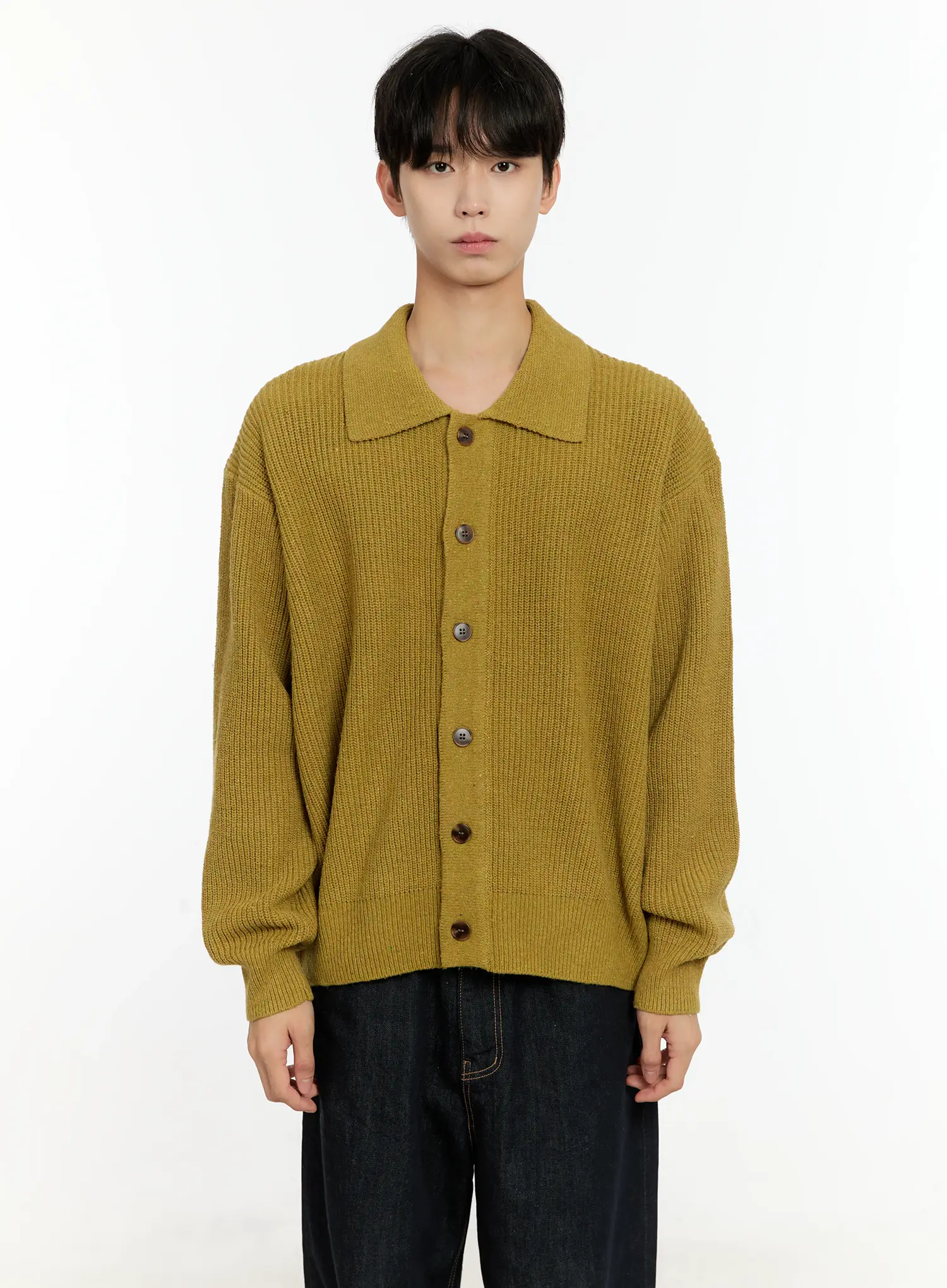 Men's Oversized Button-Up Cardigan IN503 - Image 11