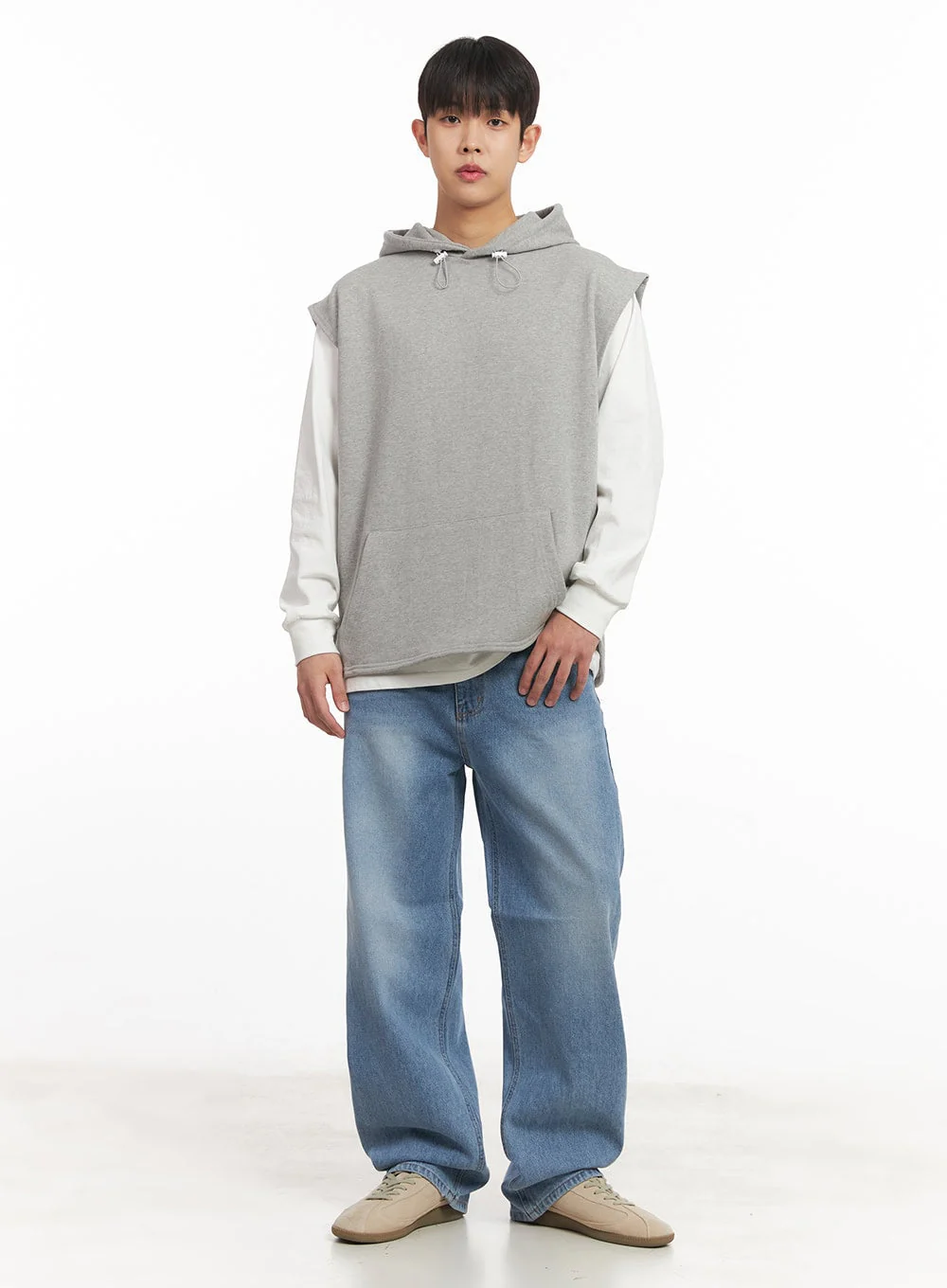 Men's Oversized Hooded Vest IM517 - Image 10