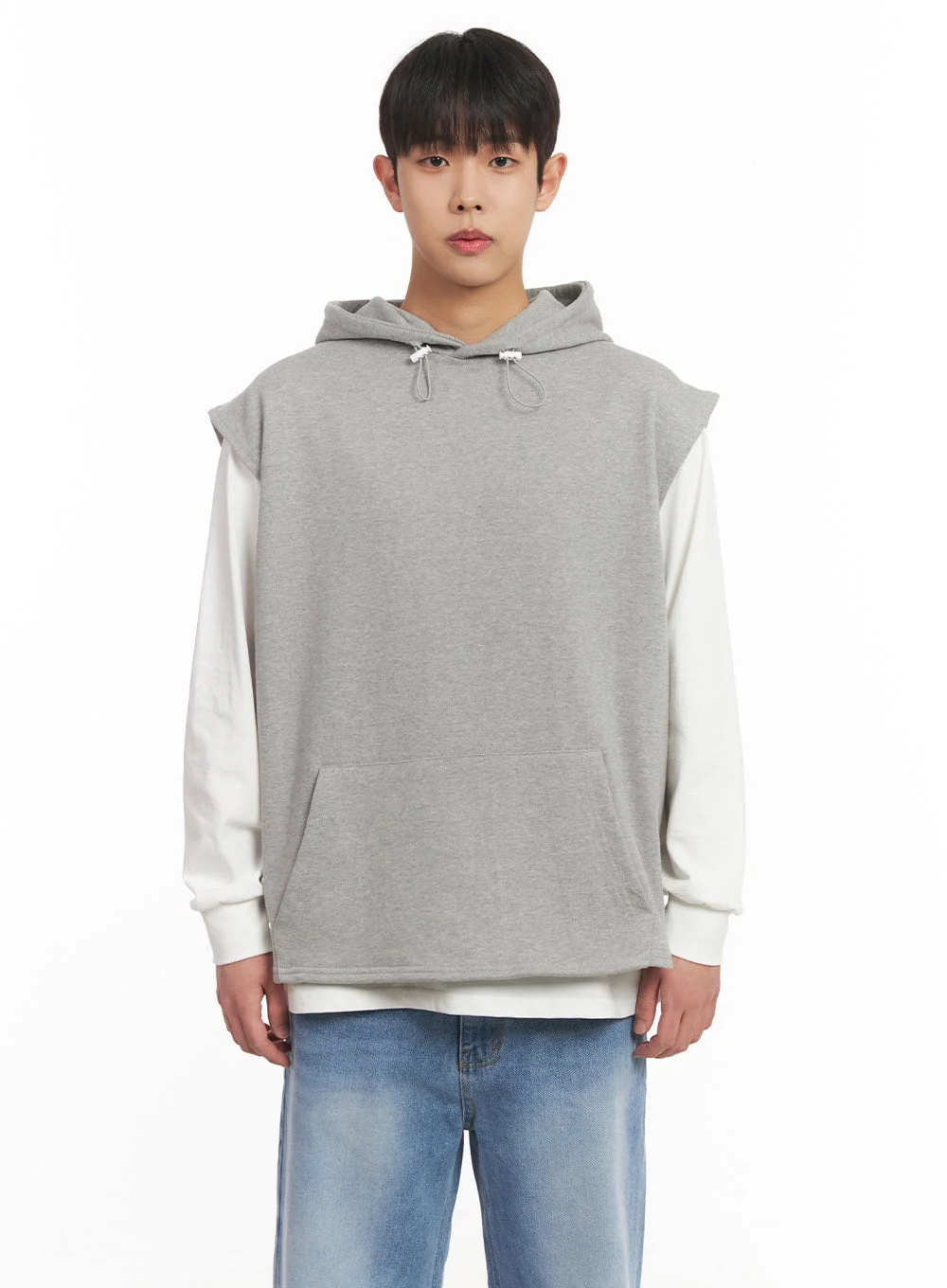Men's Oversized Hooded Vest IM517 - Image 12