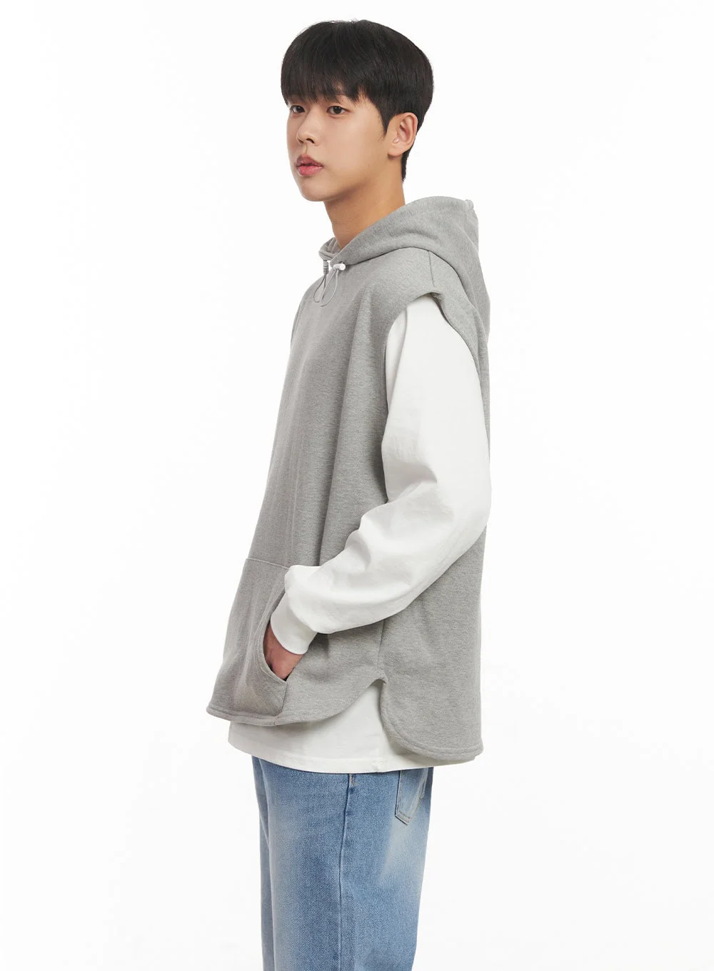 Men's Oversized Hooded Vest IM517 - Image 2