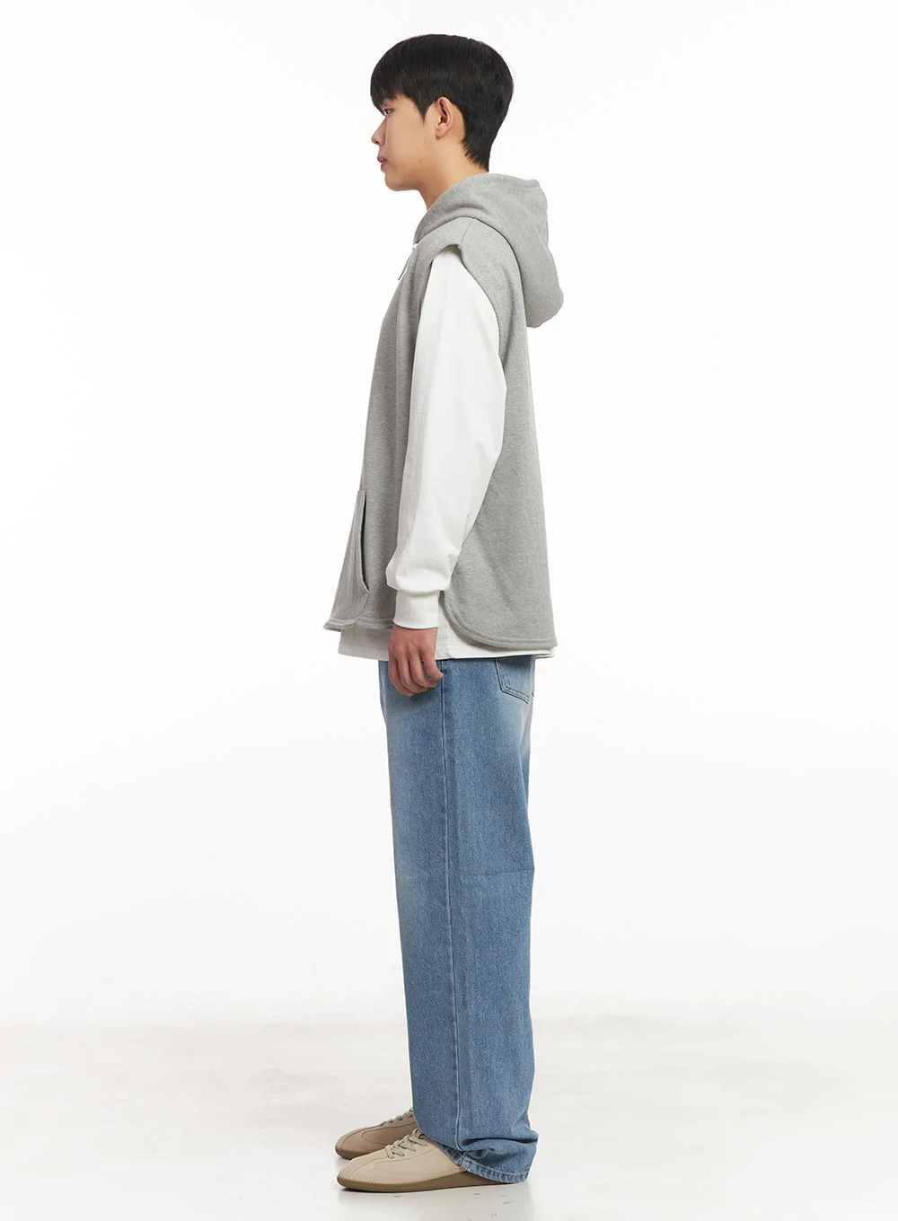 Men's Oversized Hooded Vest IM517 - Image 8