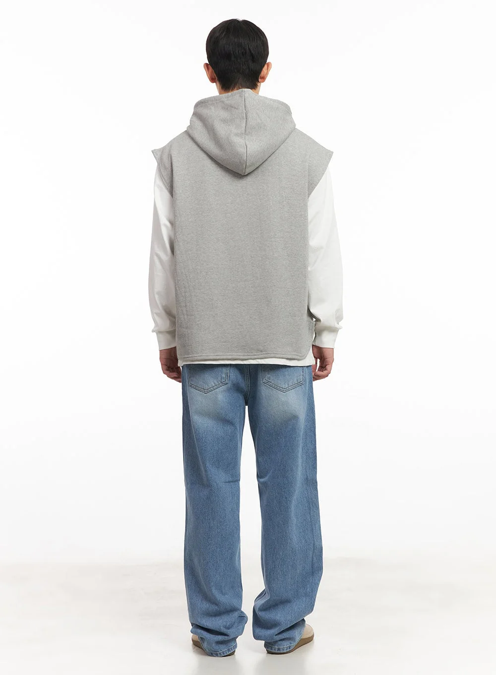 Men's Oversized Hooded Vest IM517 - Image 9