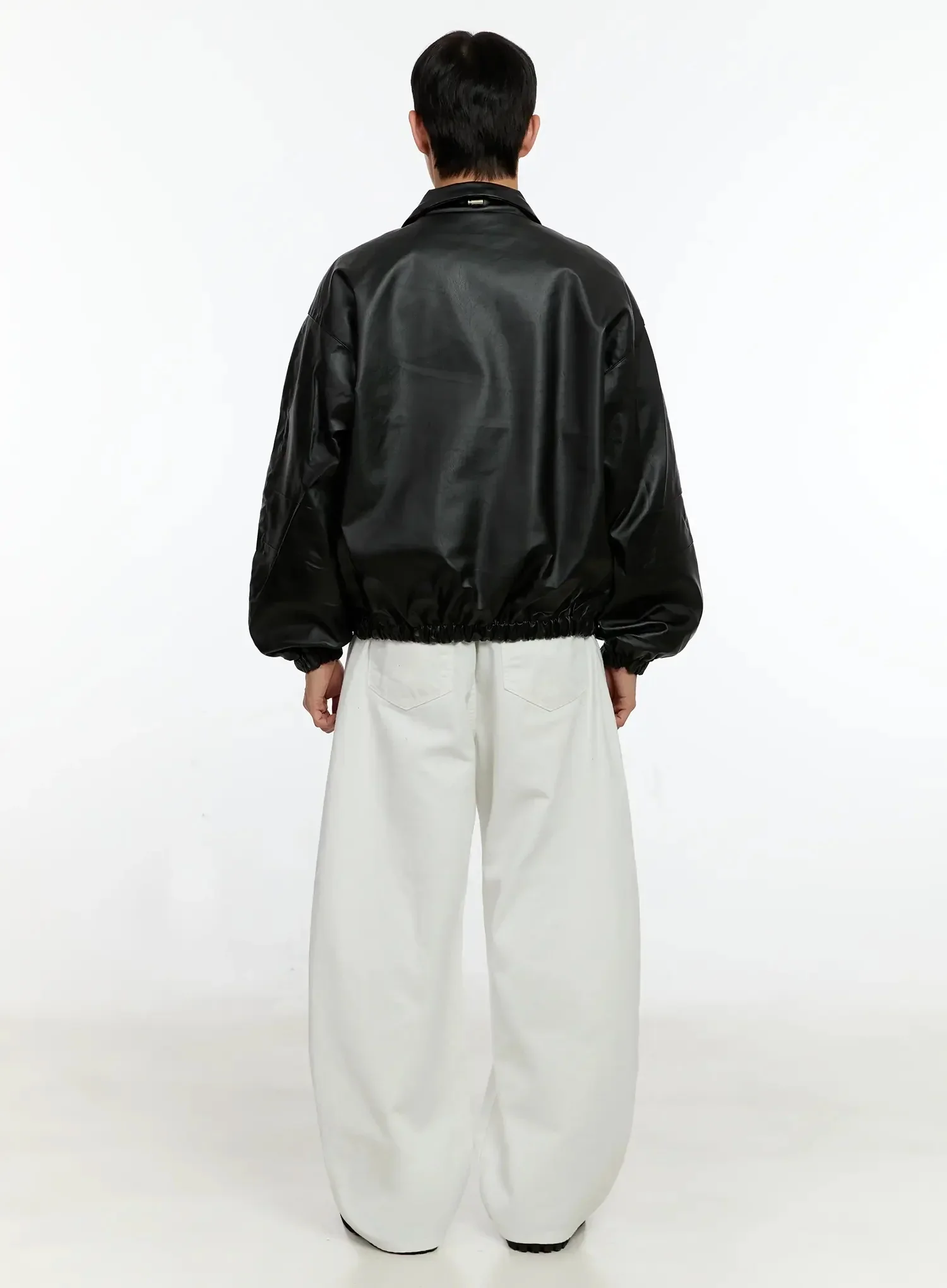 Men's Oversized PU Jacket IN506 - Image 7