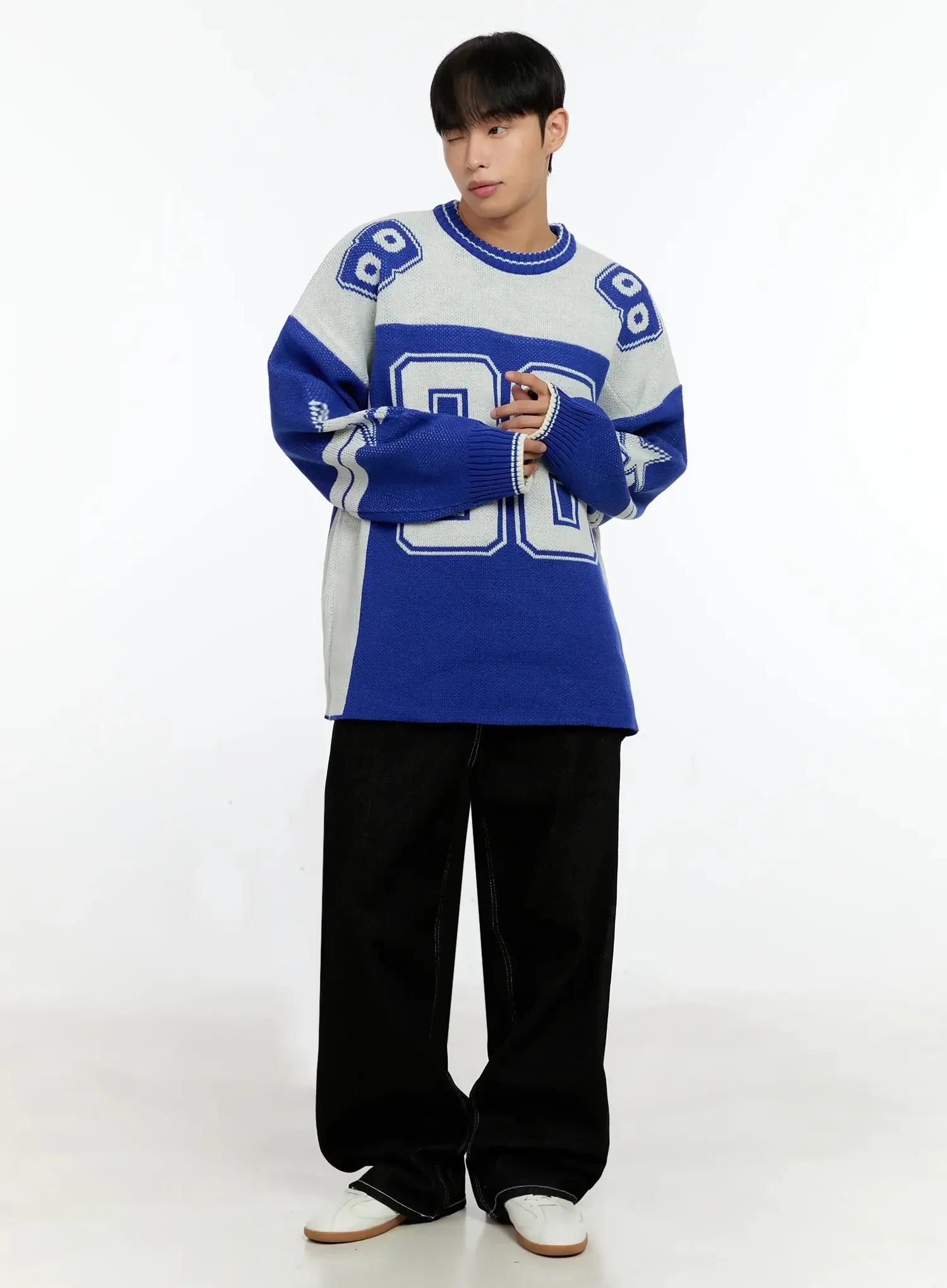 Men's Oversized Rugby Sweater IN506 - Image 9