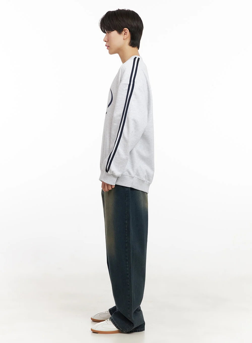 Men's Oversized Star Graphic Sweatshirt IJ517 - Image 8