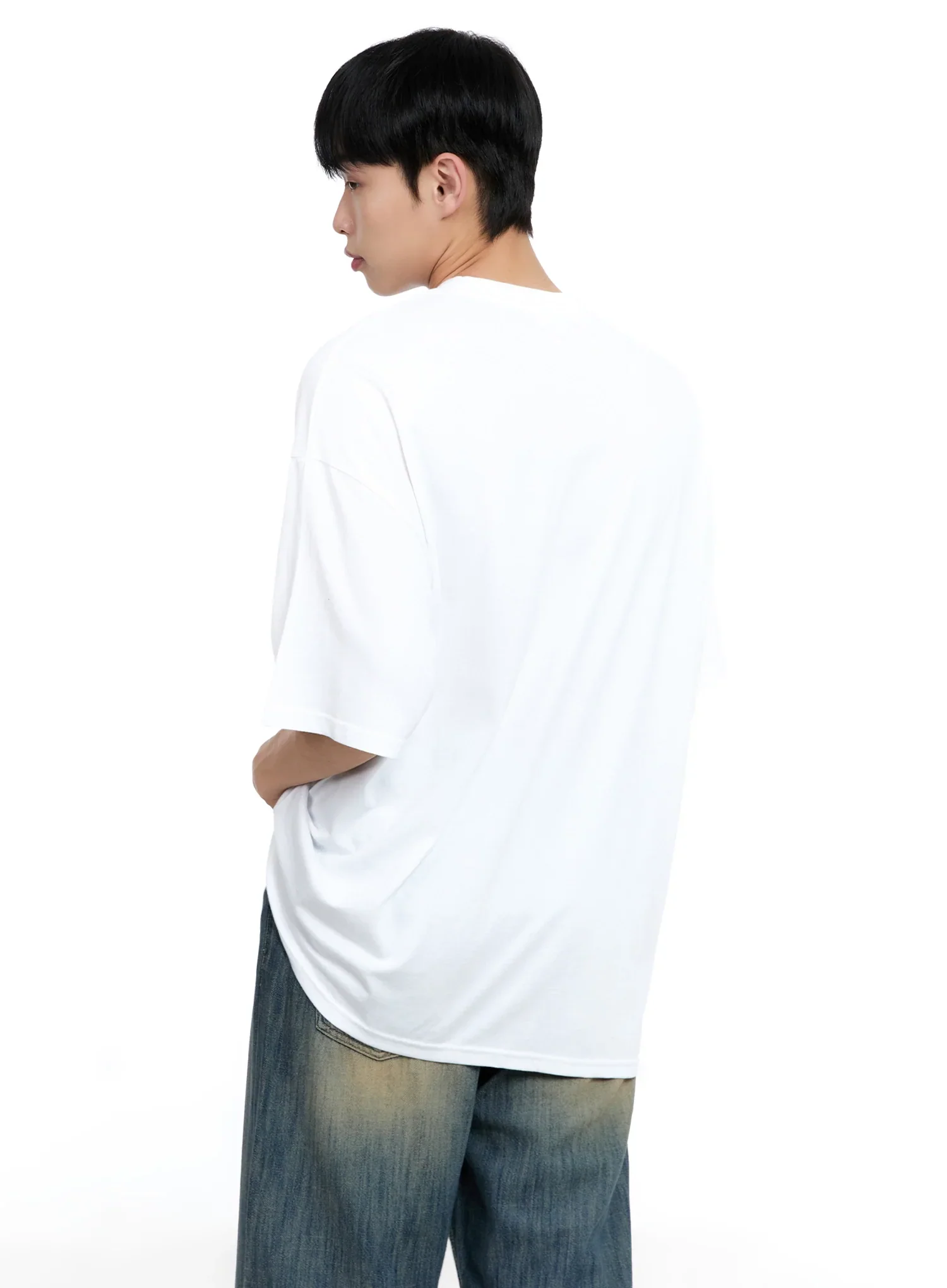 Men's Oversized Star Graphic T-Shirt IG520 - Image 9