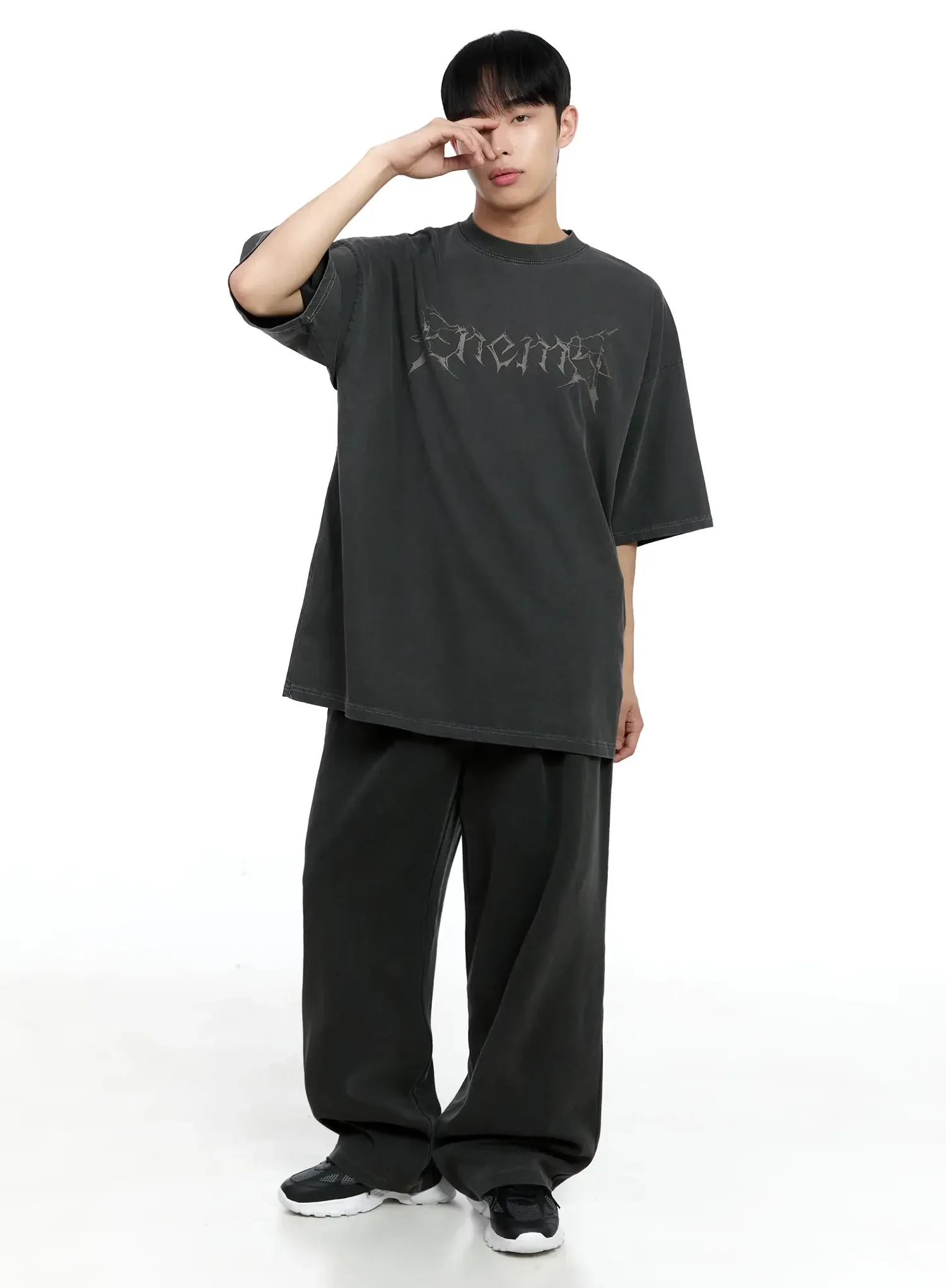 Men's Oversized Text Graphic Tee IG520 - Image 15