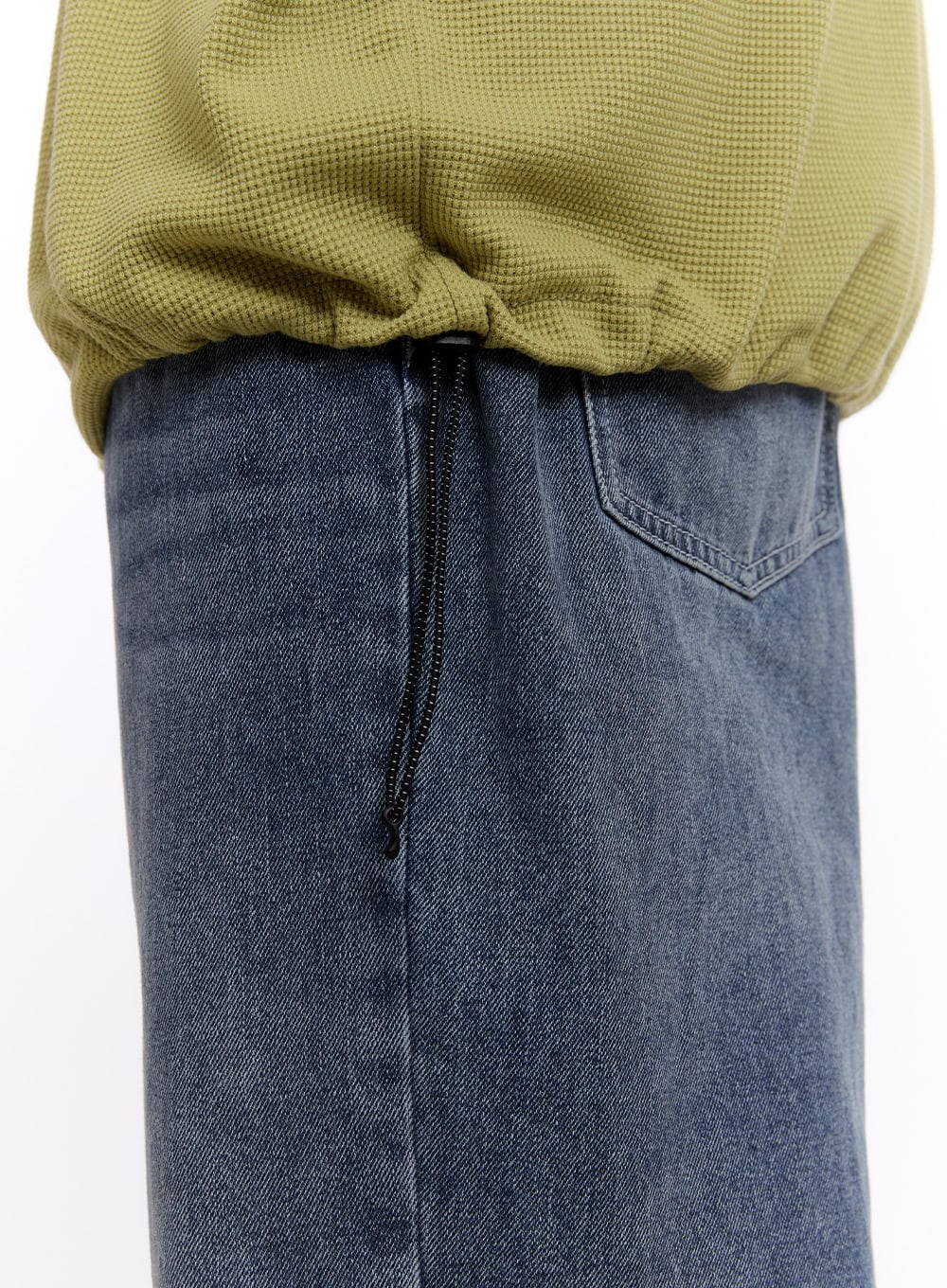Men's Oversized Waffle-Knit Long Sleeve Tee IM512 - Image 7
