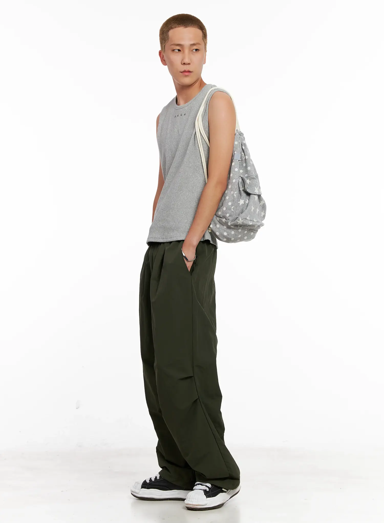 Men's Parachute Streetwear Pants IL518 - Image 13