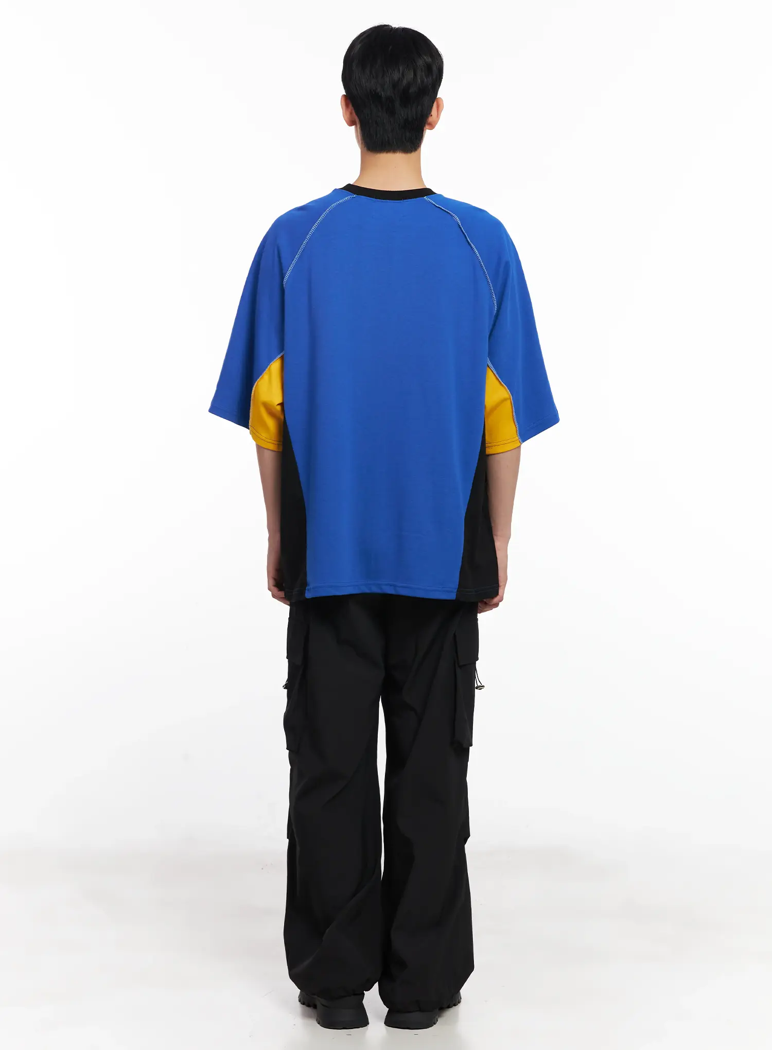 Men's Parachute Wide-Leg Cargo Pants IL504 - Image 11