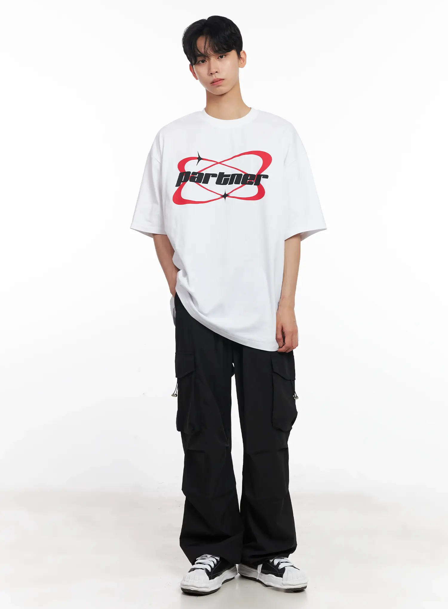 Men's Parachute Wide-Leg Cargo Pants IL504 - Image 15