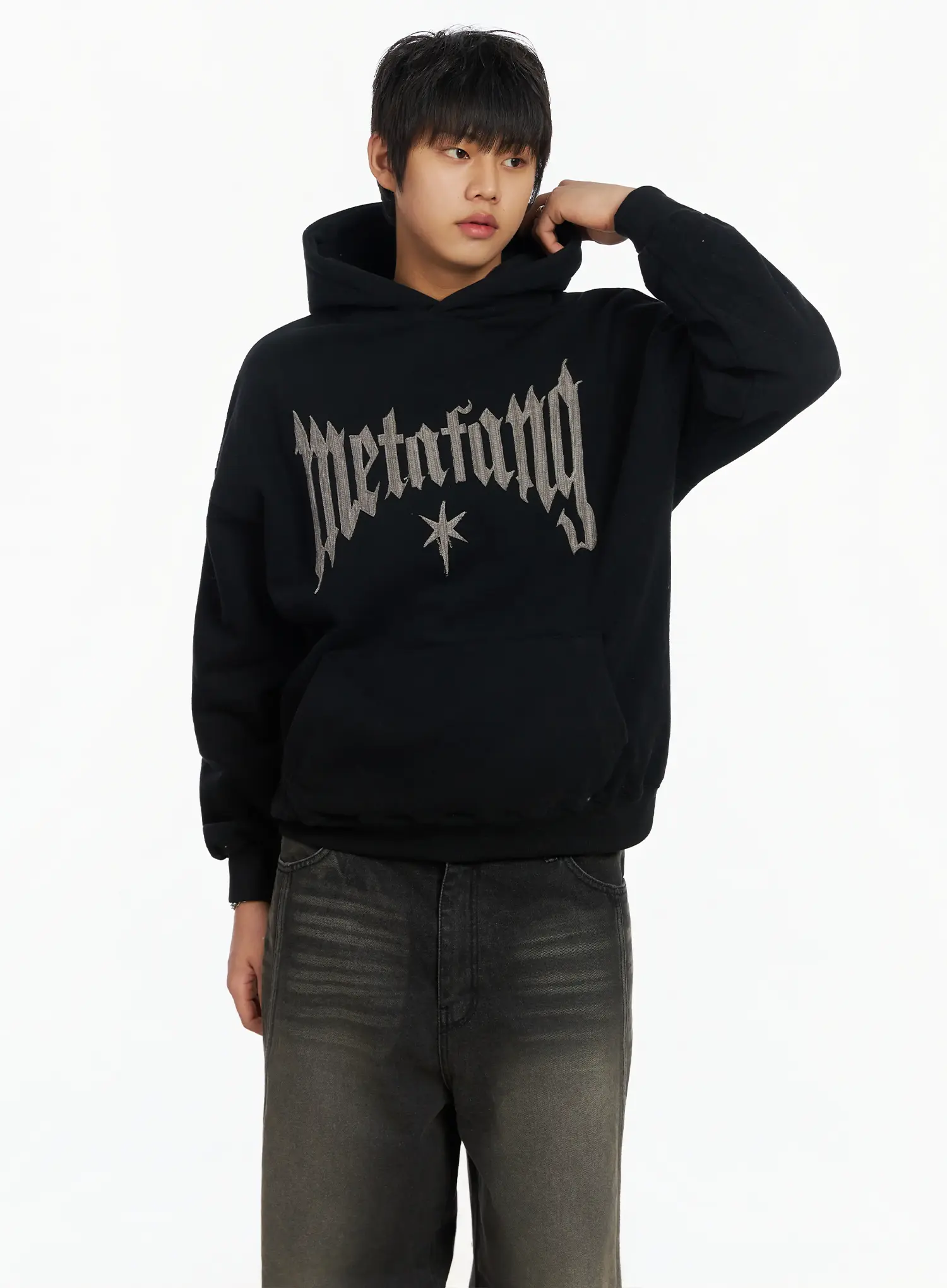 Men's Patch Stitch Fleece Hoodie IF503