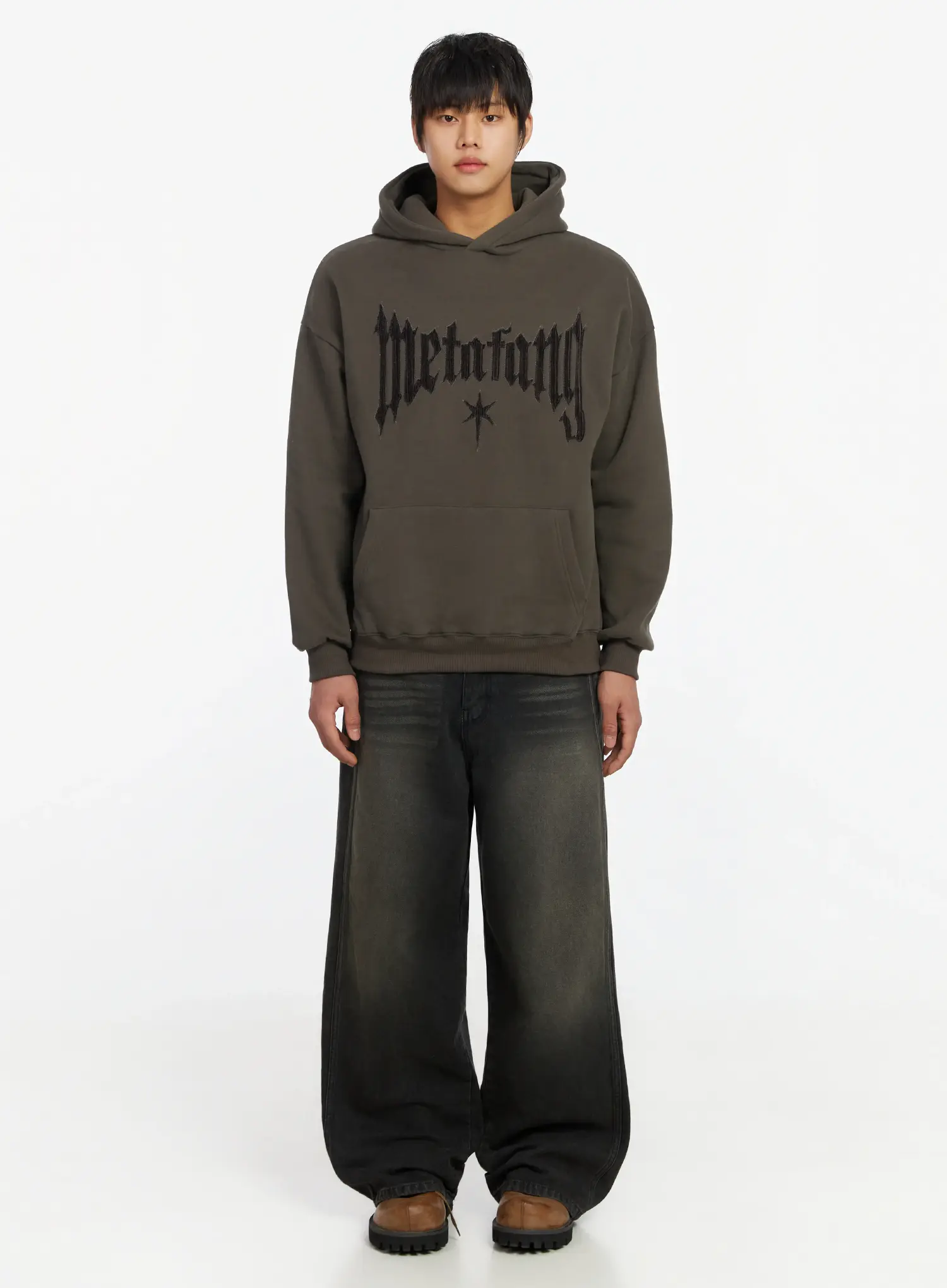 Men's Patch Stitch Fleece Hoodie IF503 - Image 3