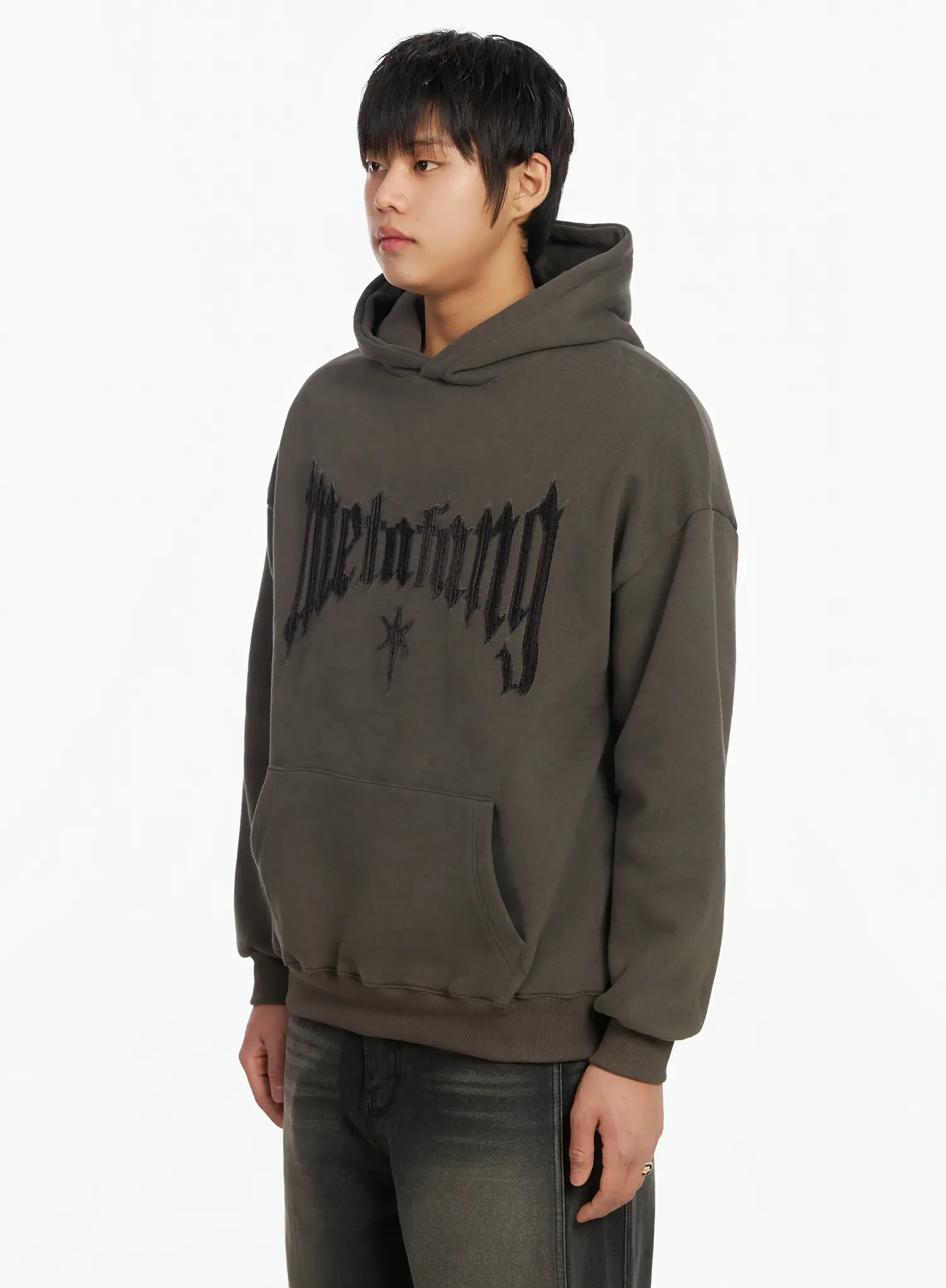 Men's Patch Stitch Fleece Hoodie IF503 - Image 4