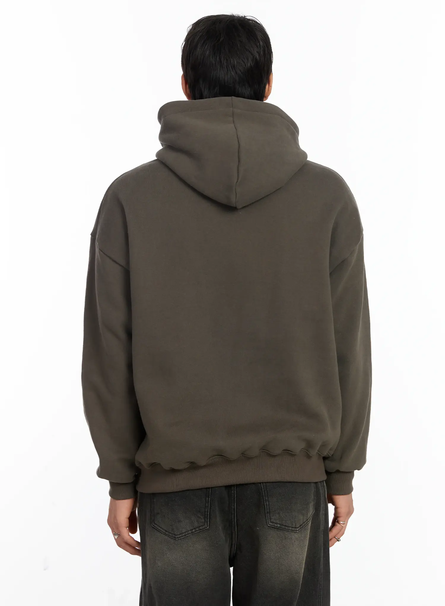 Men's Patch Stitch Fleece Hoodie IF503 - Image 5