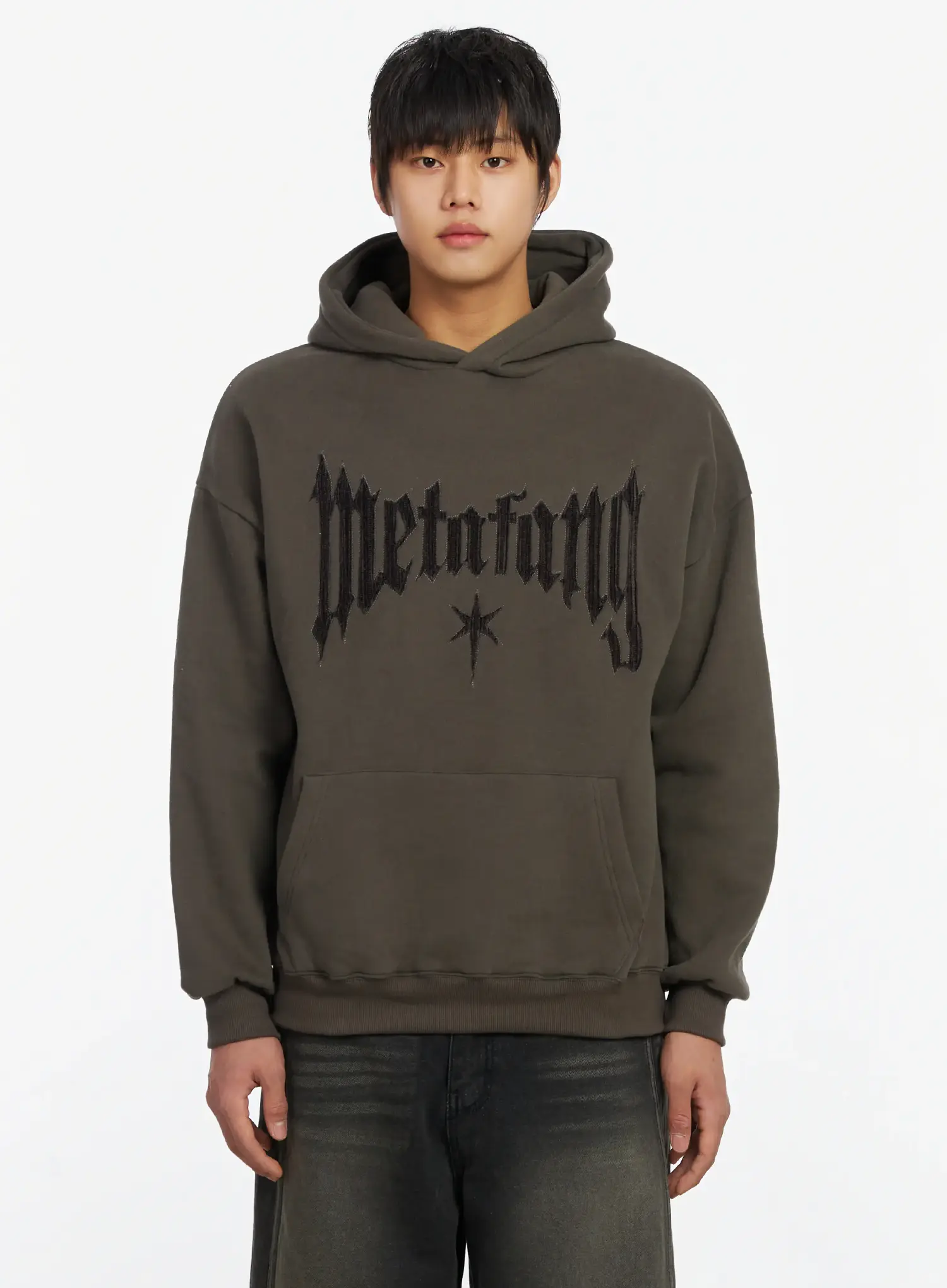 Men's Patch Stitch Fleece Hoodie IF503 - Image 8