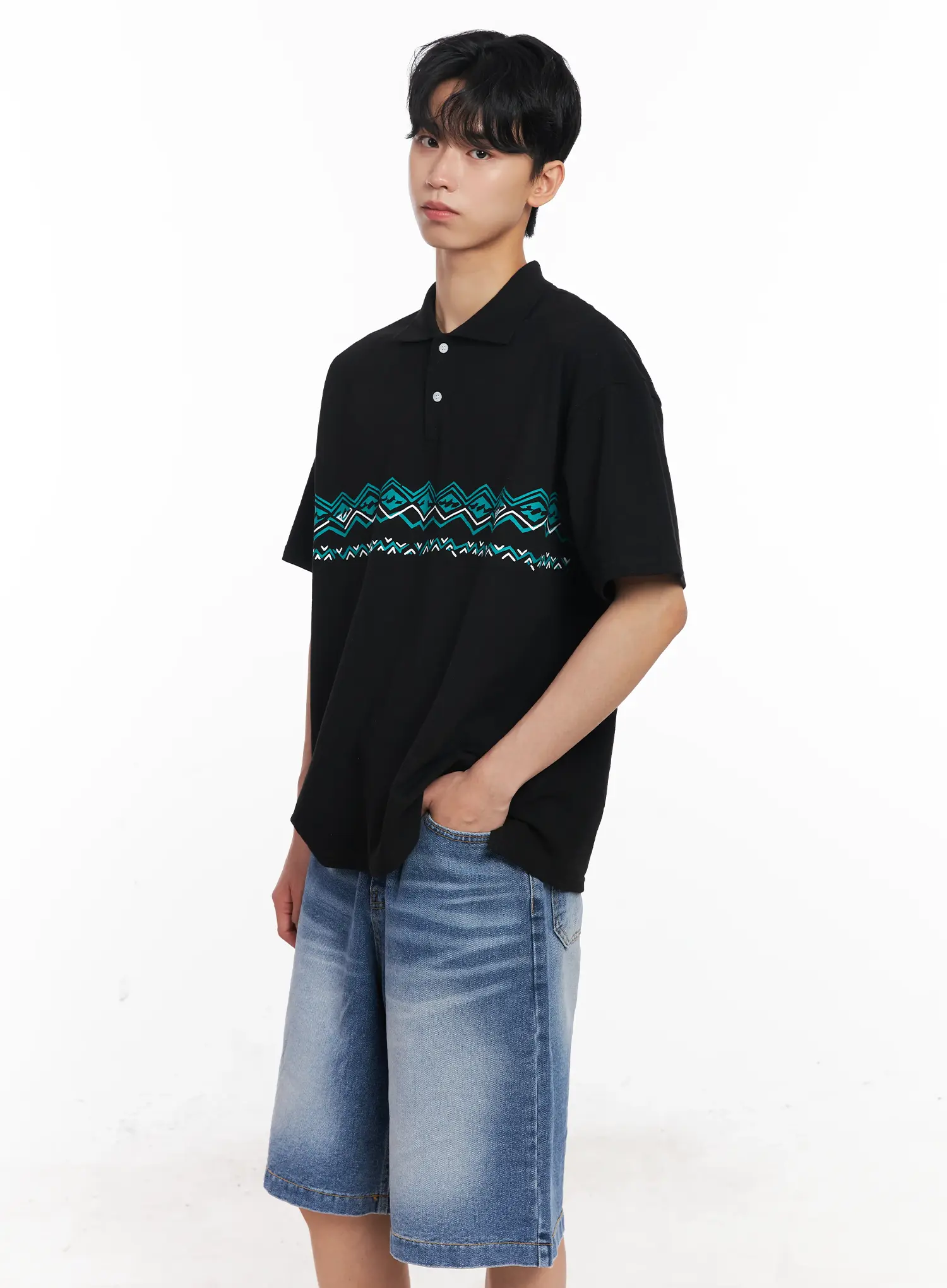 Men's Patterned Polo Shirt IL501