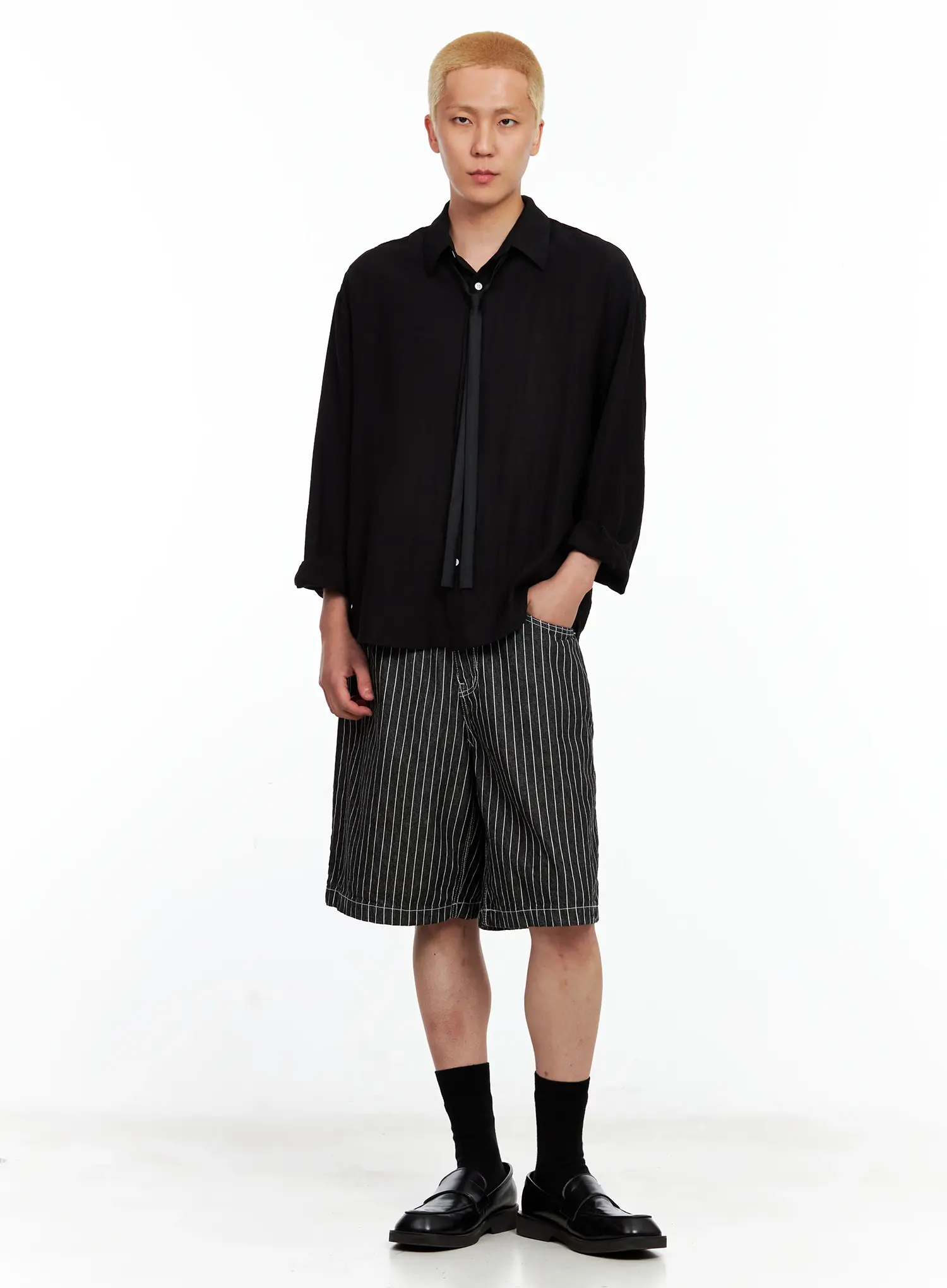 Men's Pinstripe Shorts IL514 - Image 10