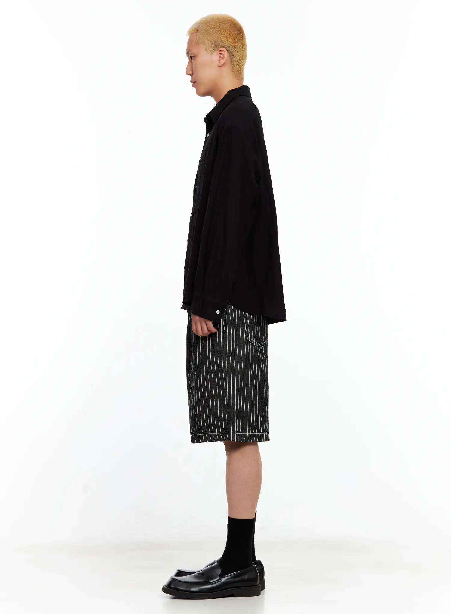 Men's Pinstripe Shorts IL514 - Image 5