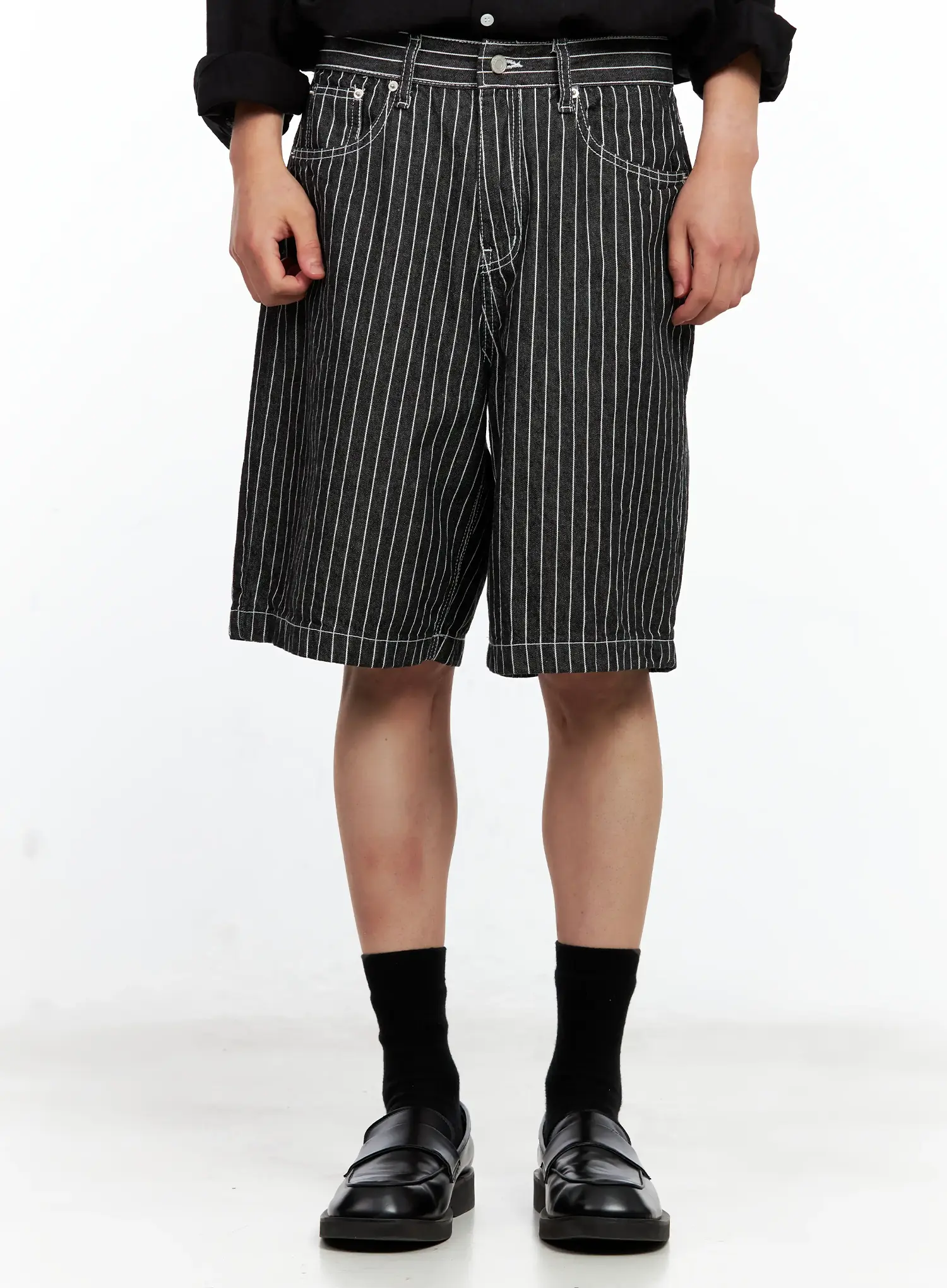 Men's Pinstripe Shorts IL514 - Image 6