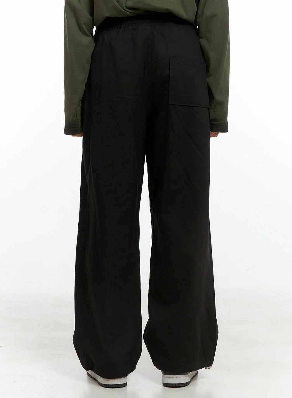 Men's Pintuck Banded Wide Fit Cotton Pants IS420 - Image 6