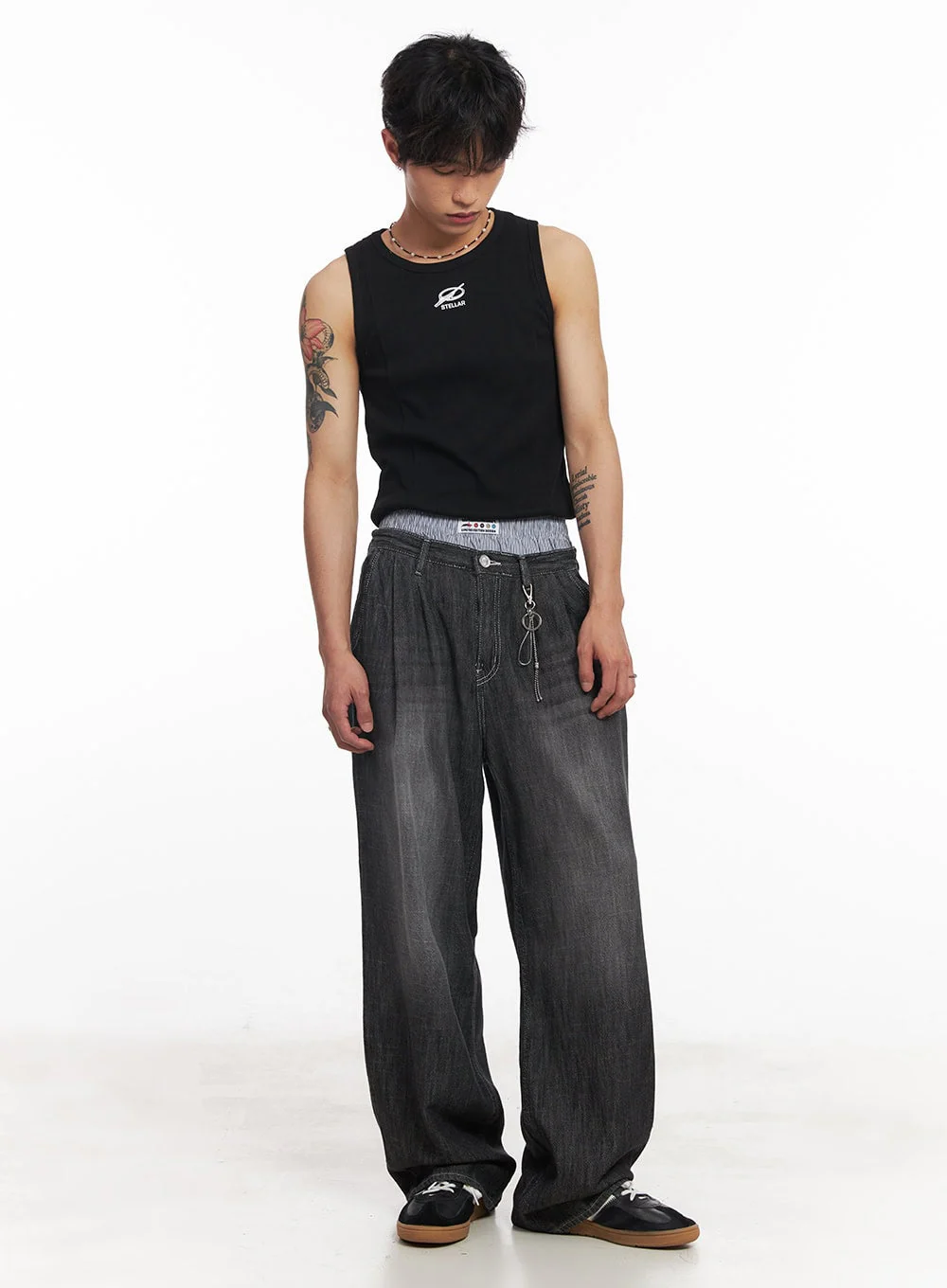Men's Pintuck Linen Comfort Jeans IY508
