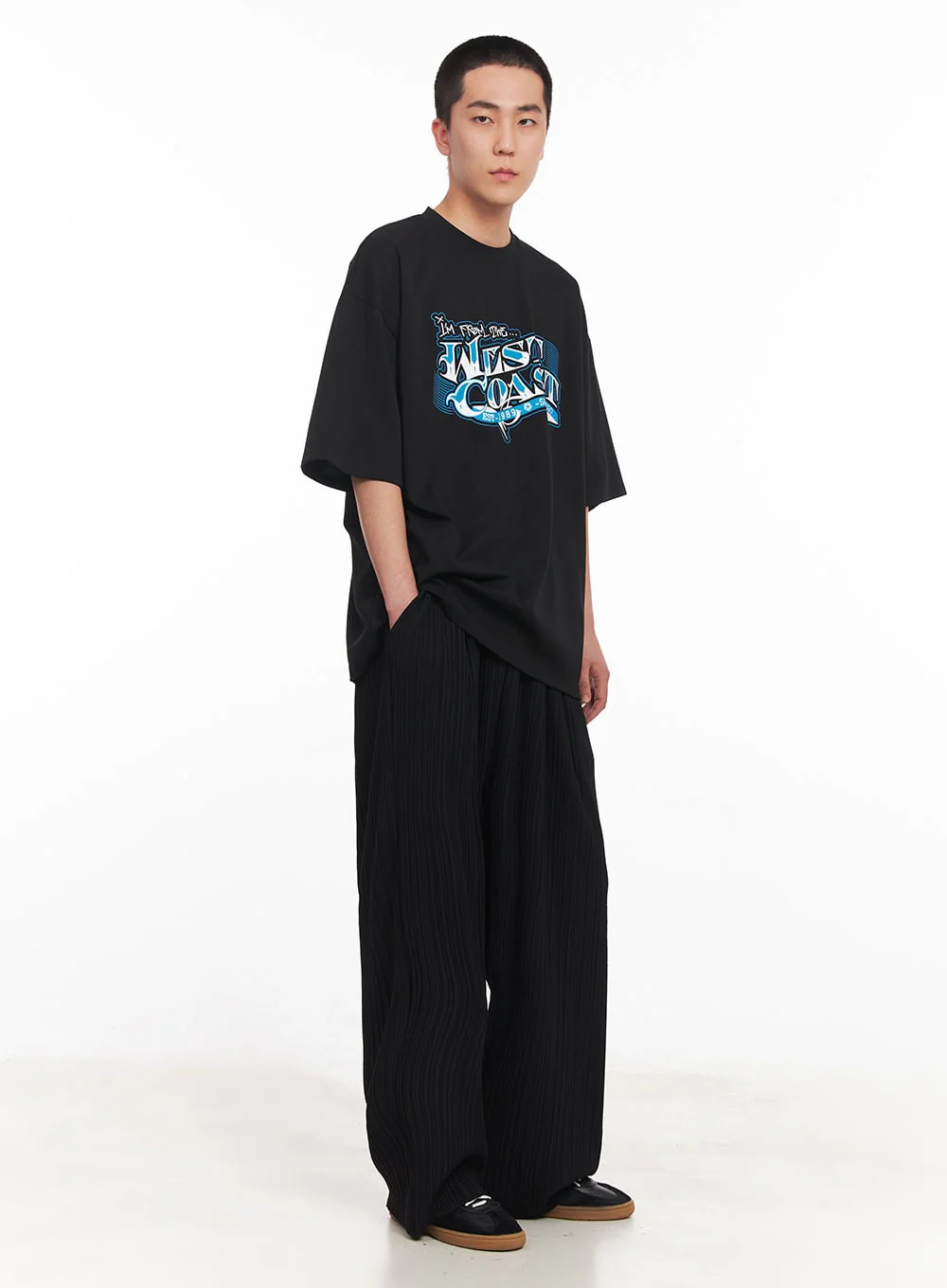 Men's Pintuck Straight-Fit Pants IY506 - Image 12