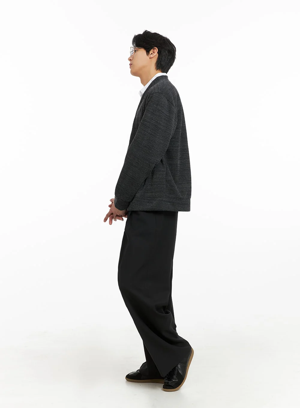 Men's Pintuck Wide Fit Tailored Pants IA402 - Image 7
