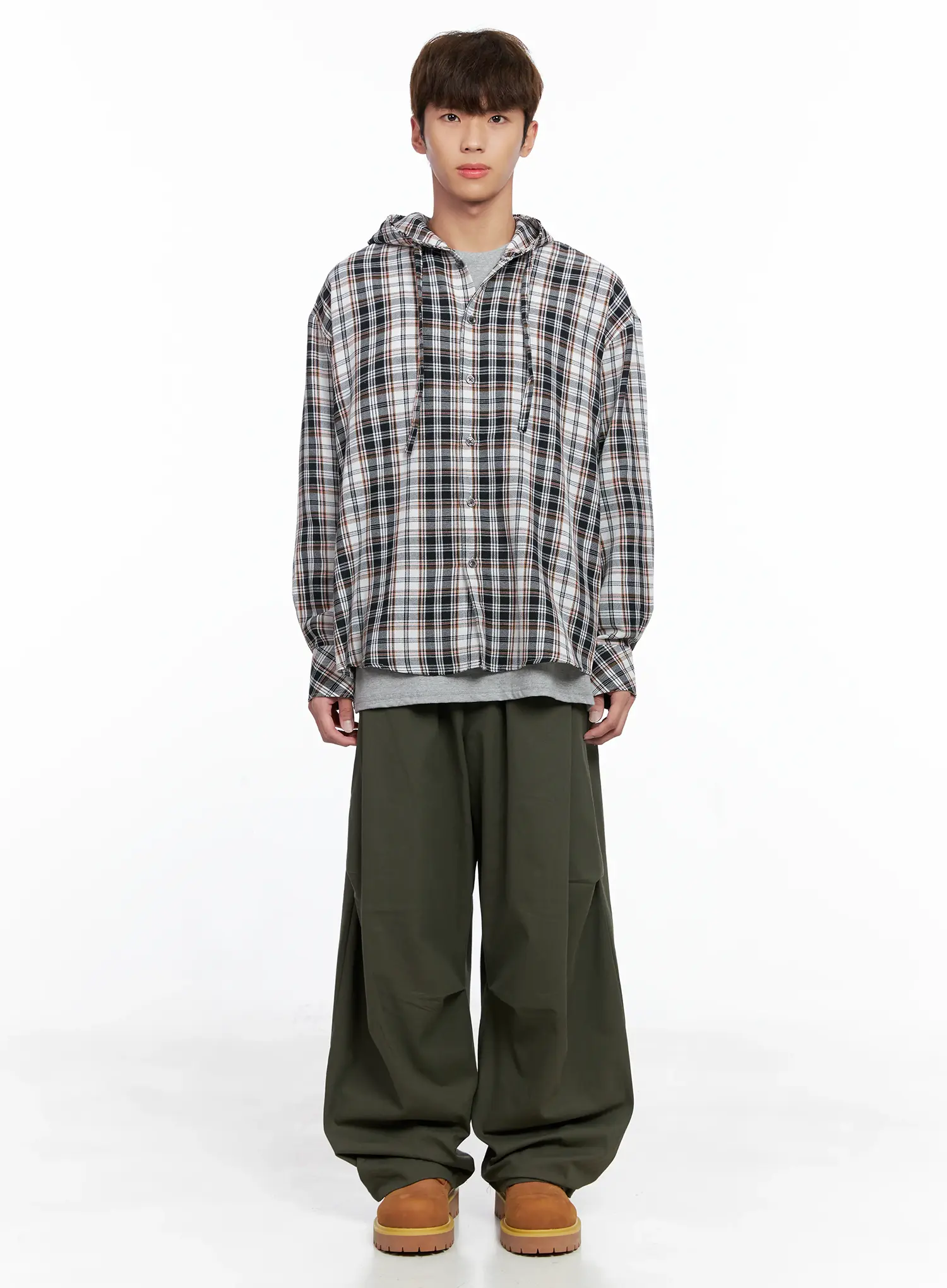 Men's Pintuck Wide-Leg Pants IO506 - Image 3
