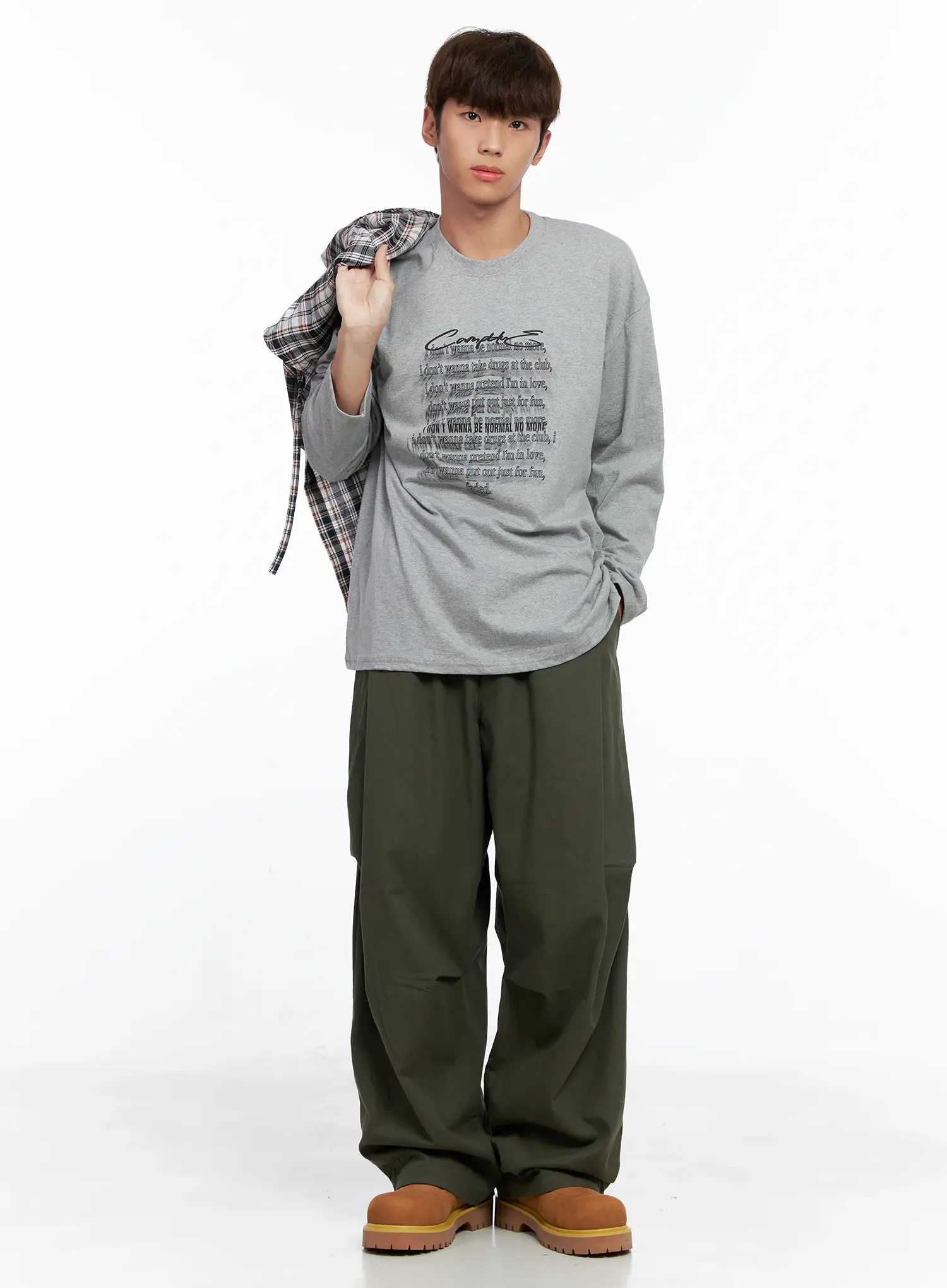 Men's Pintuck Wide-Leg Pants IO506 - Image 8