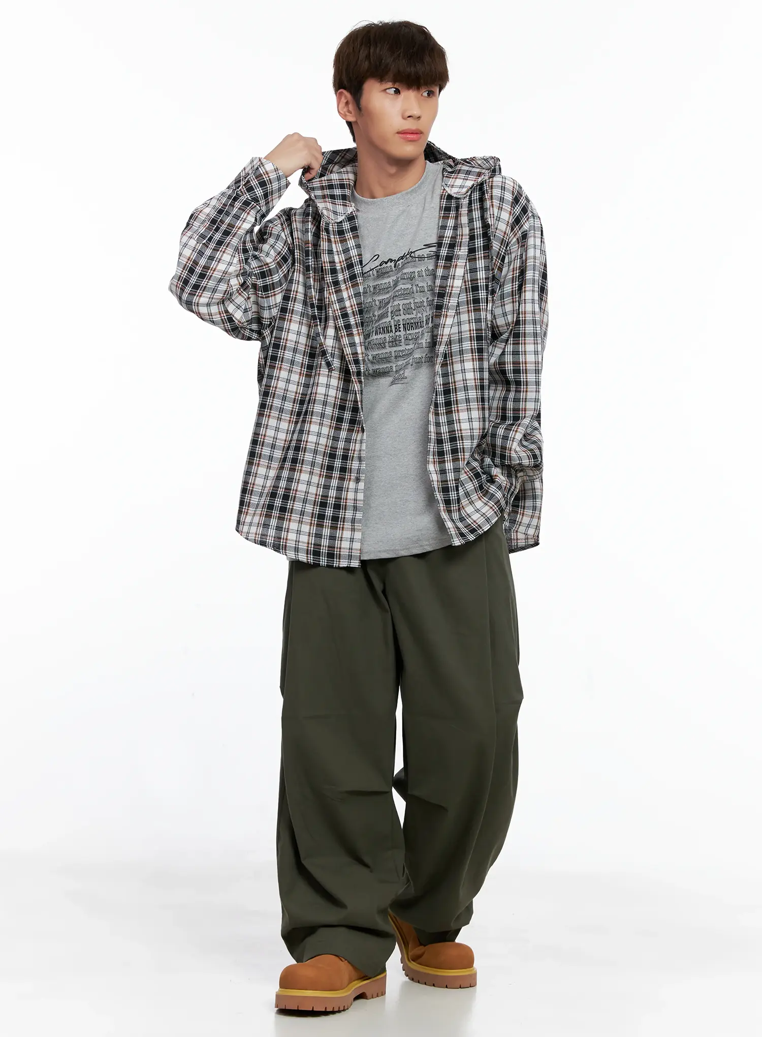Men's Pintuck Wide-Leg Pants IO506 - Image 9