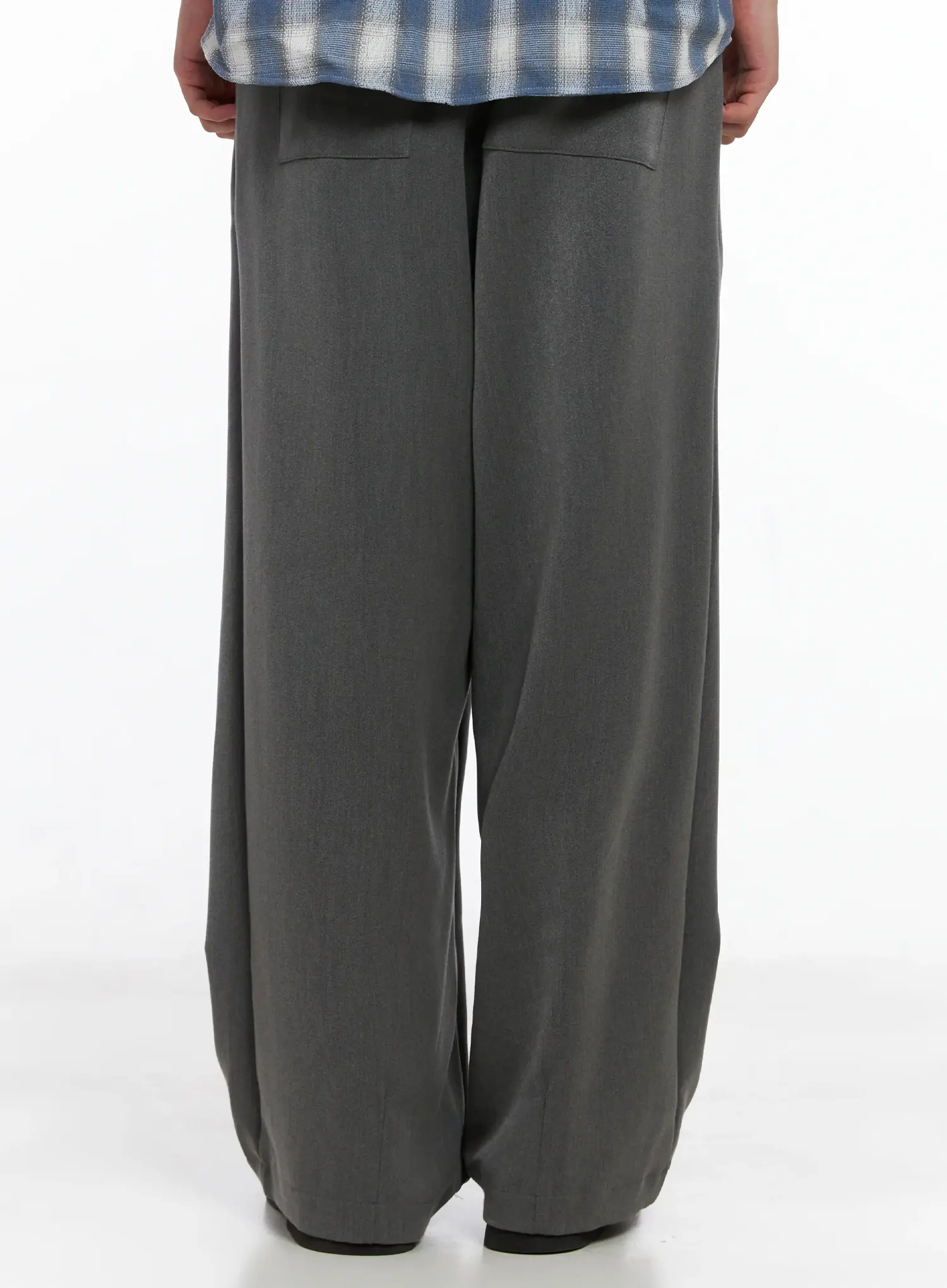 Men's Pintuck Wide-Leg Trousers IS502 - Image 10