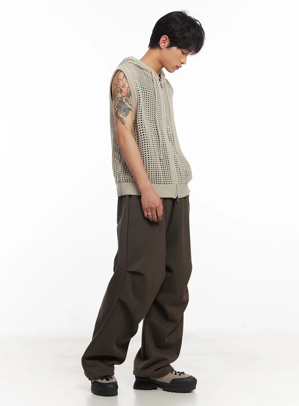 Men's Pintuck Windbreaker Pants IY508 - Image 14
