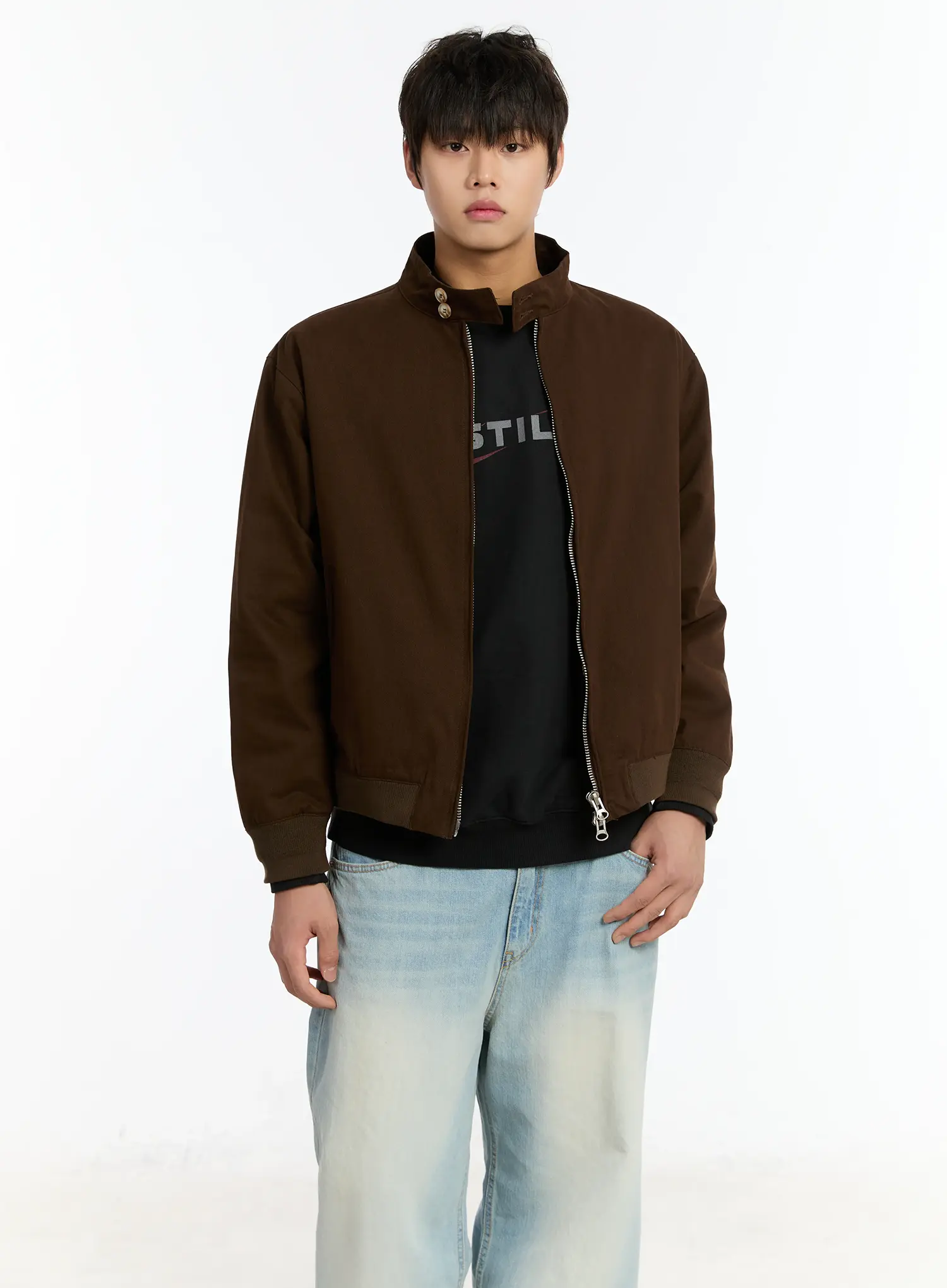Men's Plaid Harrington Jacket IM502 - Image 6