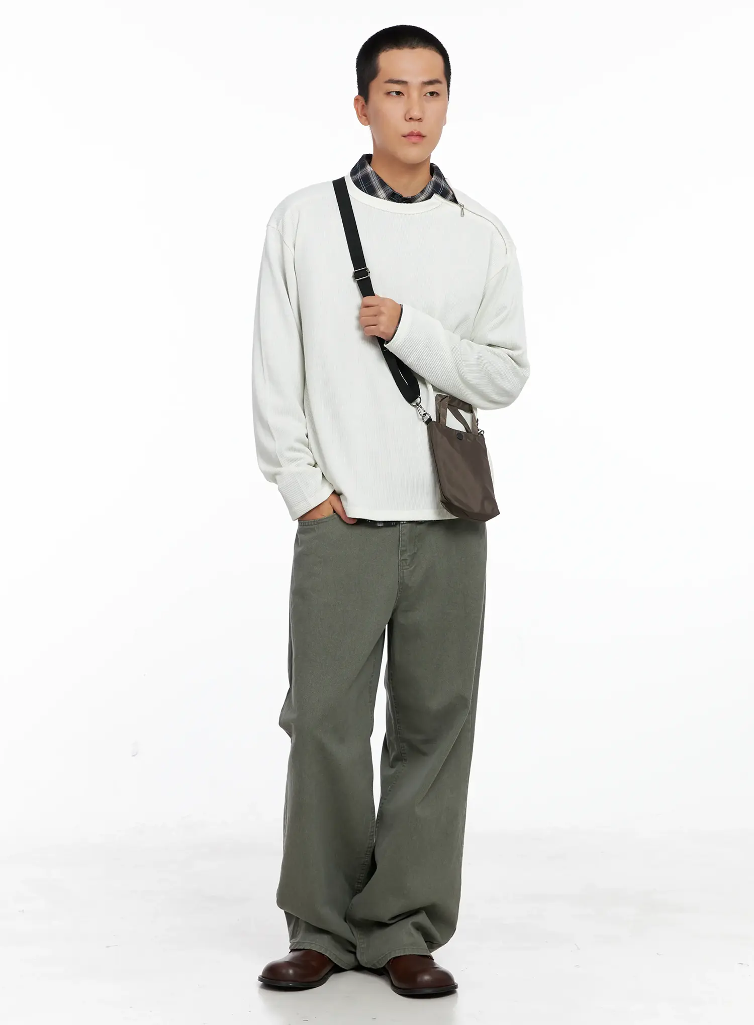 Men's Plaid Shirt IG529 - Image 11
