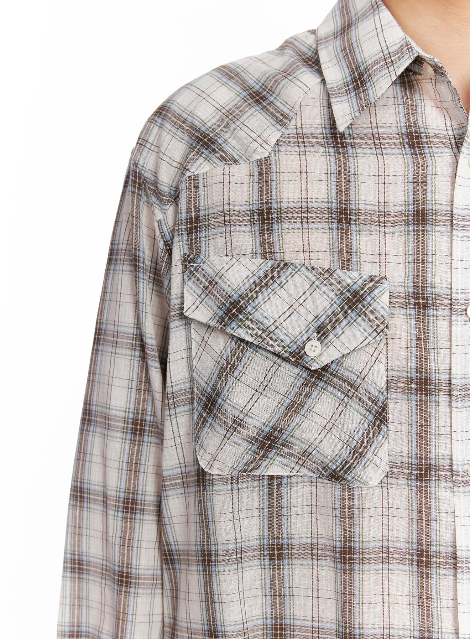 Men's Plaid Shirt IG529 - Image 15