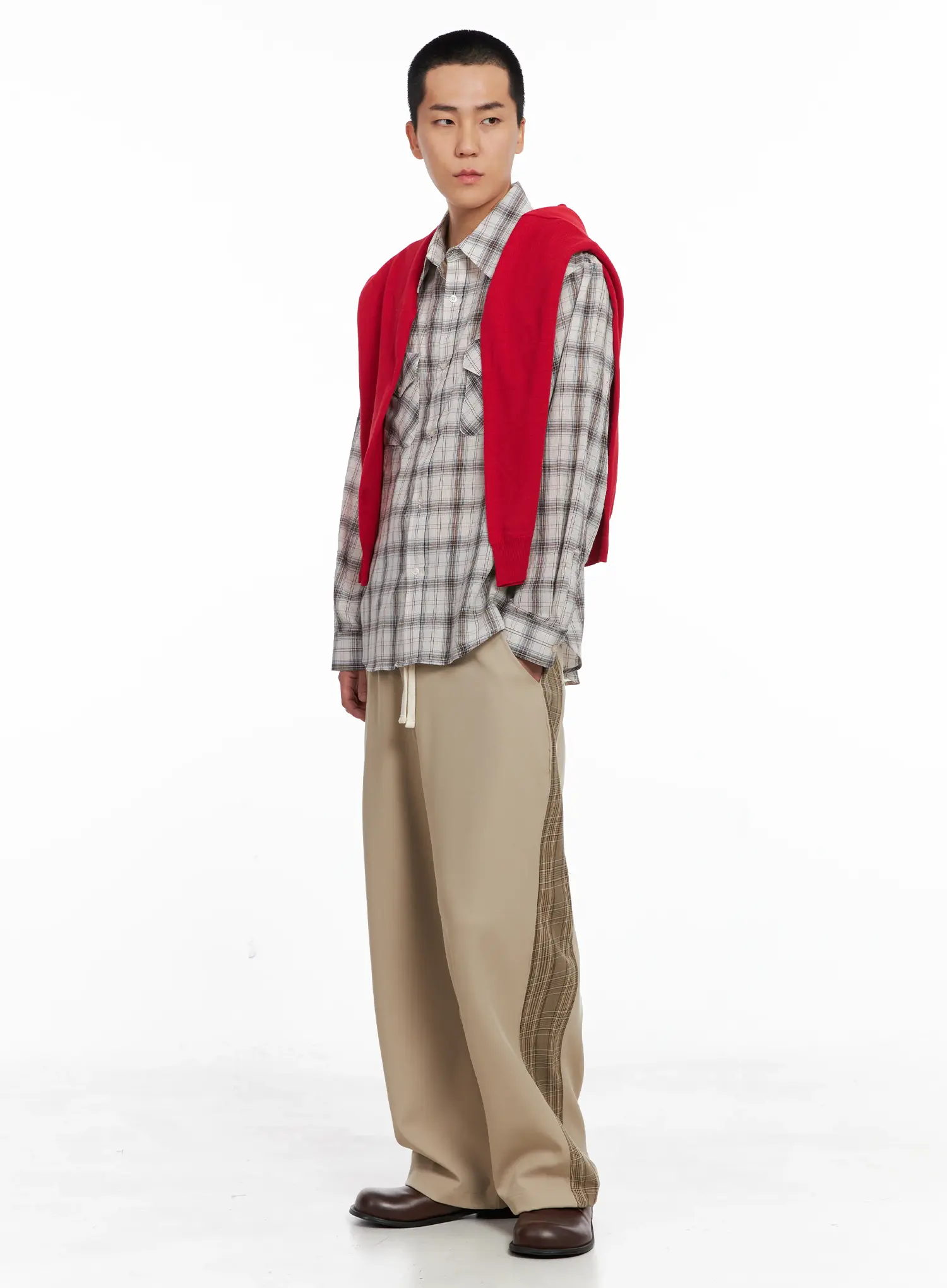 Men's Plaid Shirt IG529 - Image 2