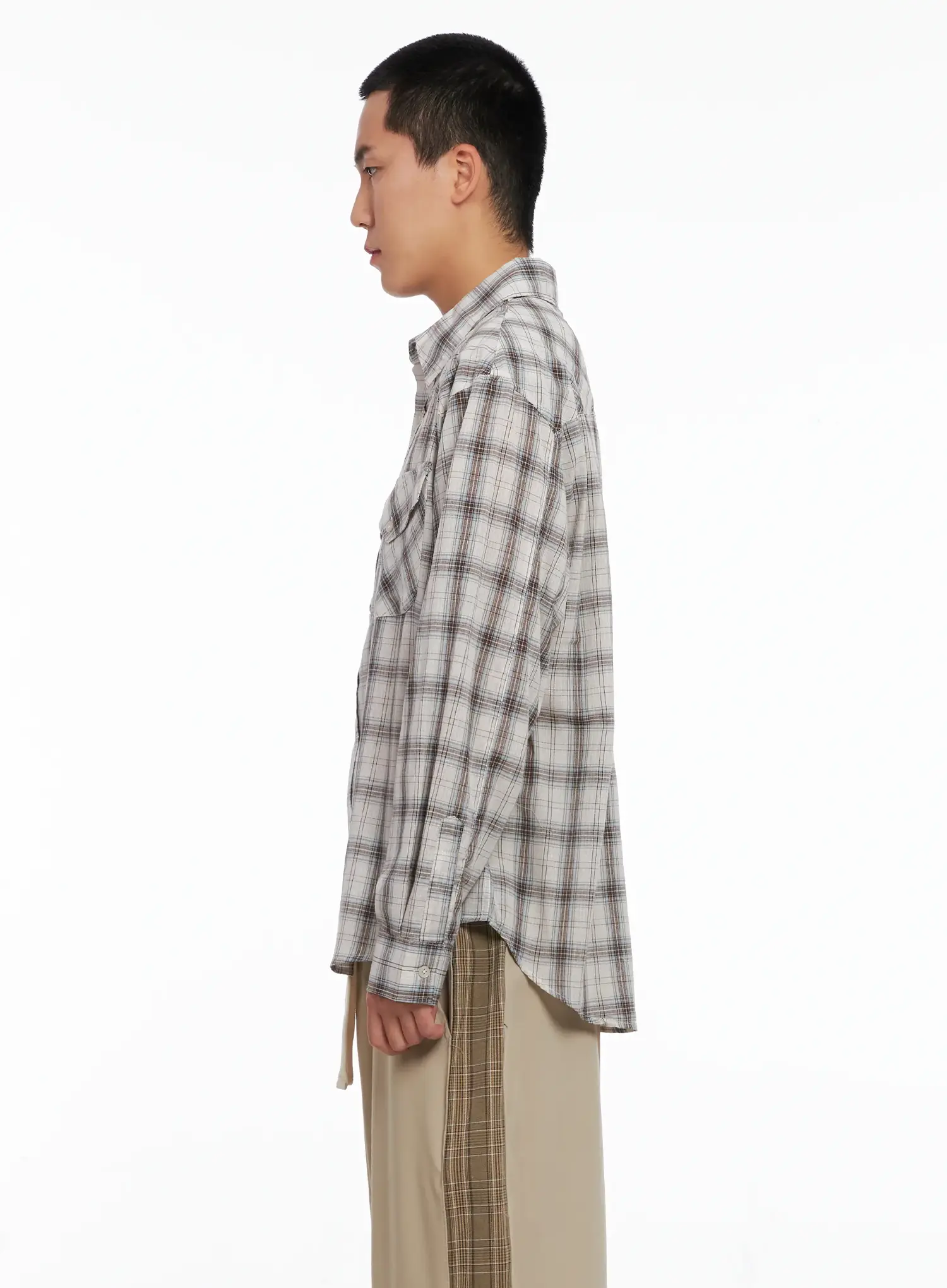 Men's Plaid Shirt IG529 - Image 5