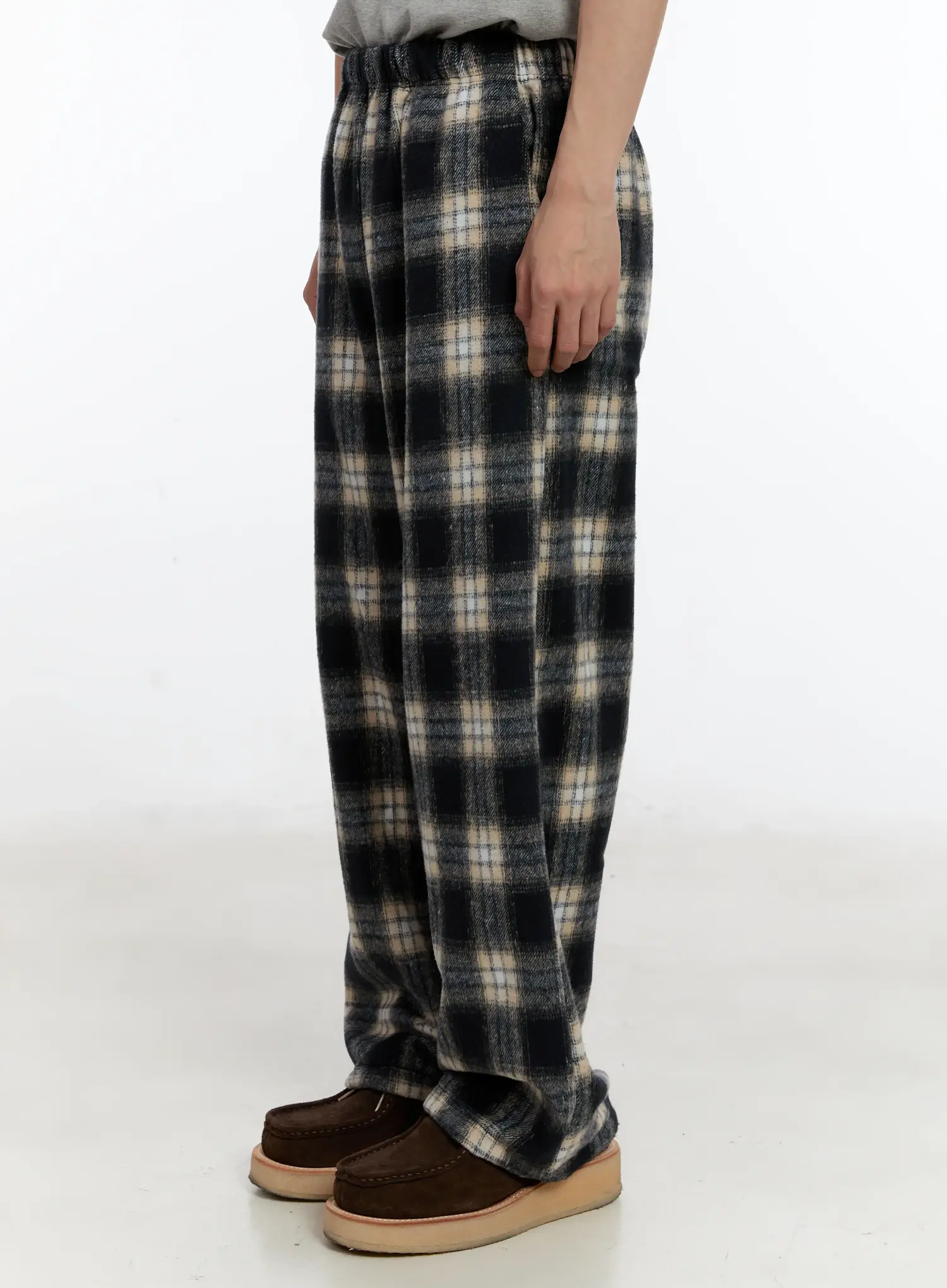 Men's Plaid Wide-Leg Pants ID502 - Image 5