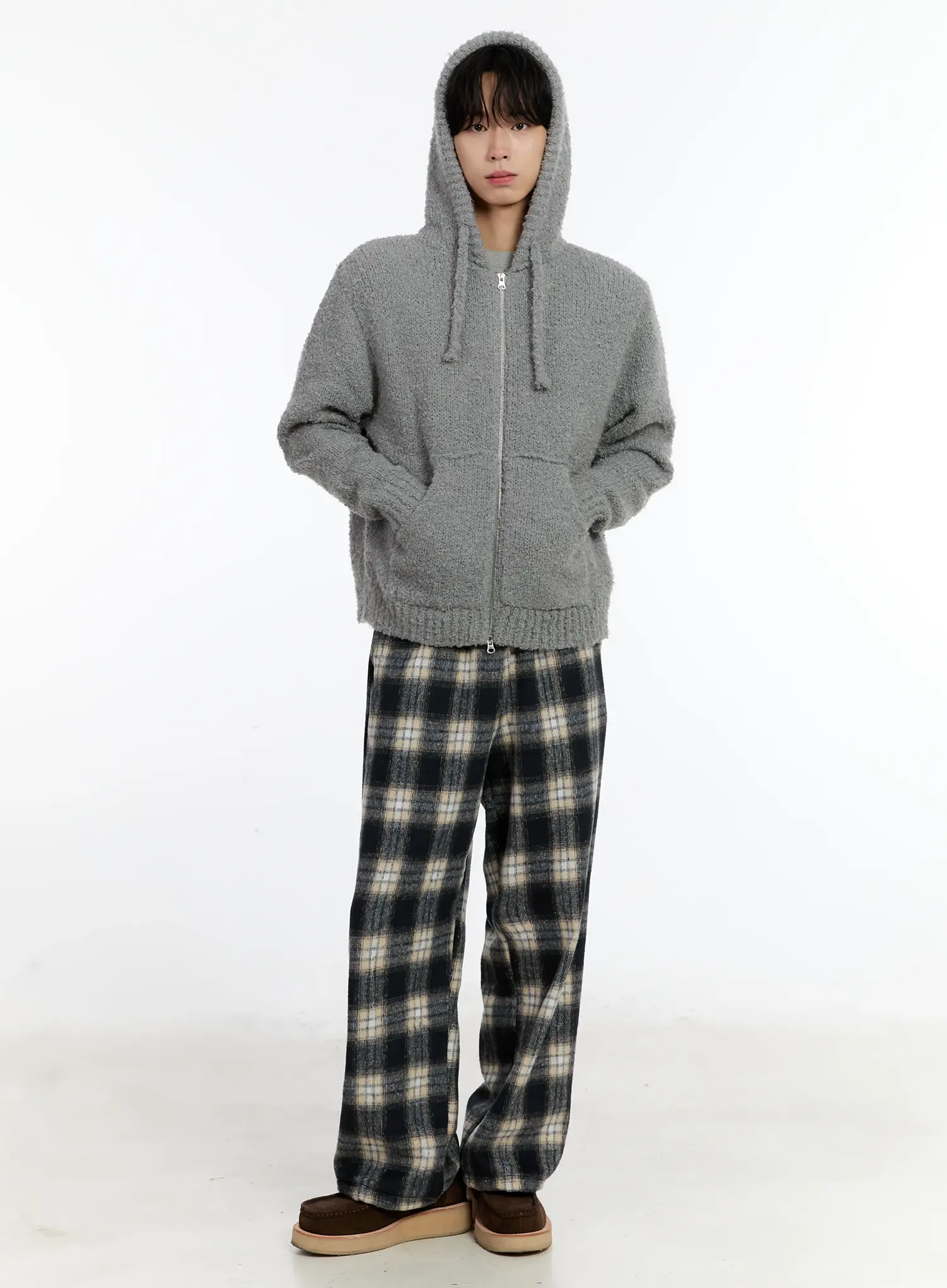 Men's Plaid Wide-Leg Pants ID502 - Image 8