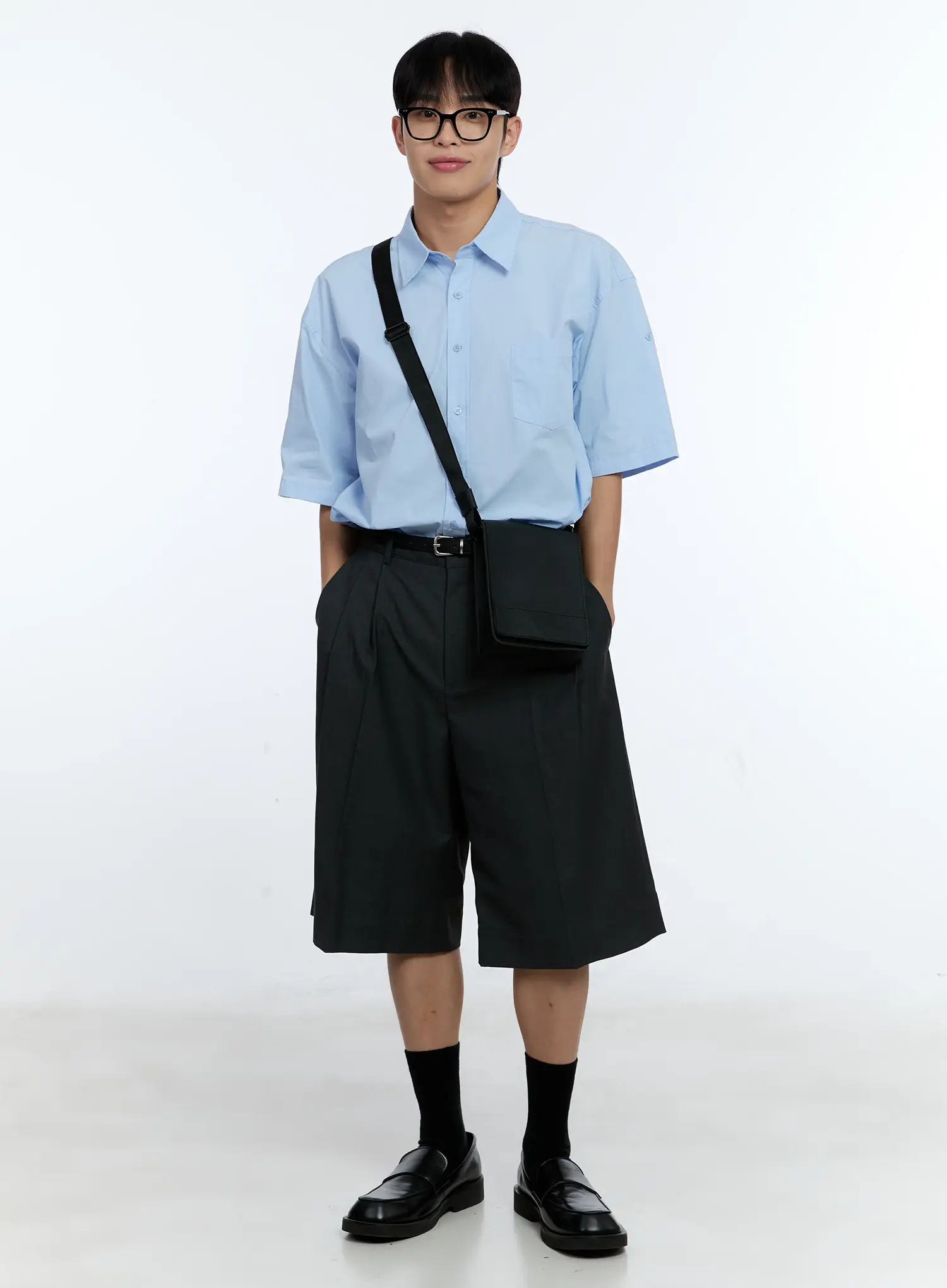 Men's Pocket Detail Short Sleeve Shirt IG519 - Image 11