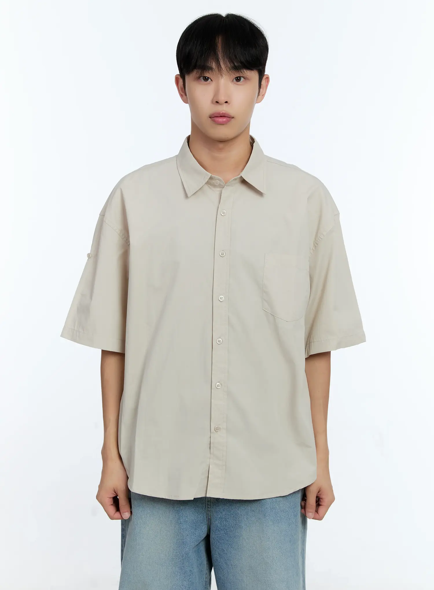 Men's Pocket Detail Short Sleeve Shirt IG519 - Image 19