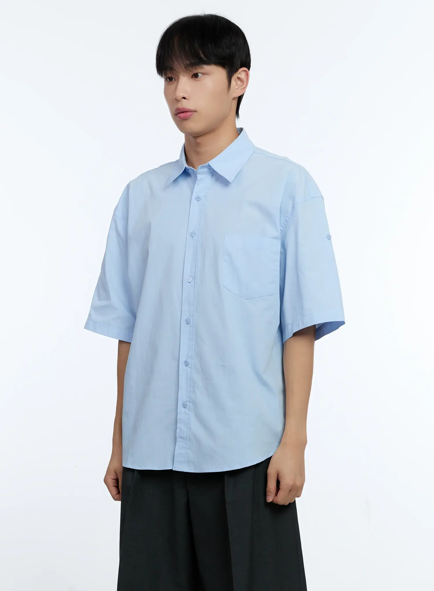 Men's Pocket Detail Short Sleeve Shirt IG519 - Image 5