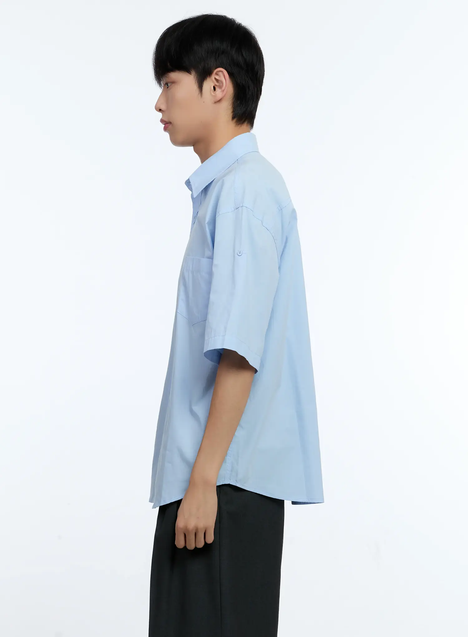 Men's Pocket Detail Short Sleeve Shirt IG519 - Image 6