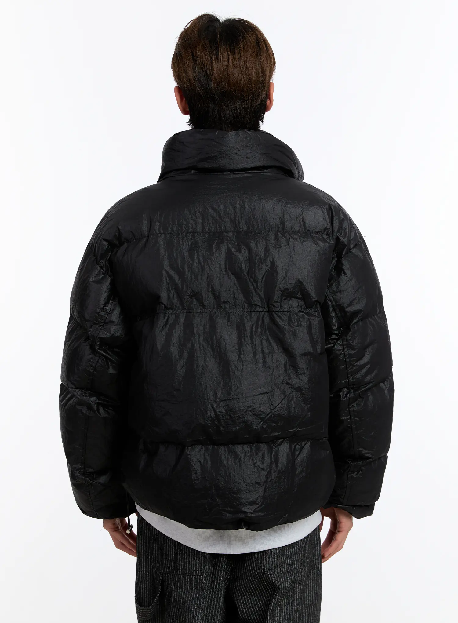 Men's Puffer Jacket (Black) IN524 - Image 5