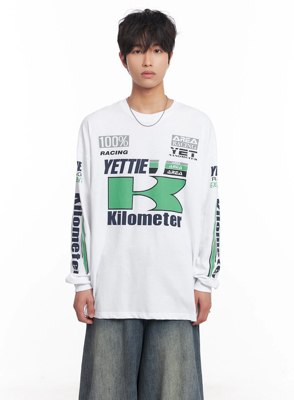 Men's Racer Graphic Long-Sleeve Top IY508 - Image 13