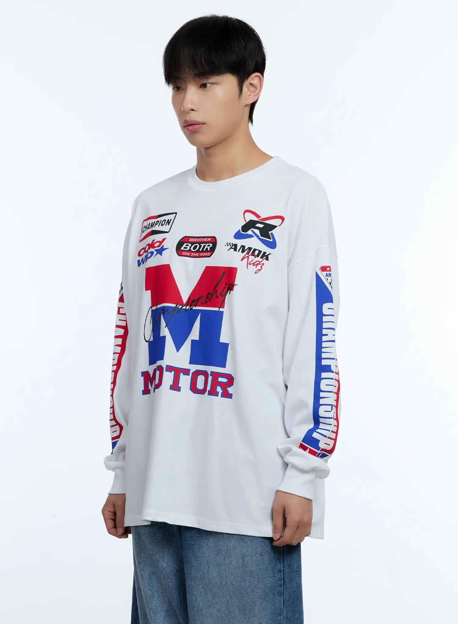 Men's Racing Graphic Long Sleeve T-Shirt IG515 - Image 4