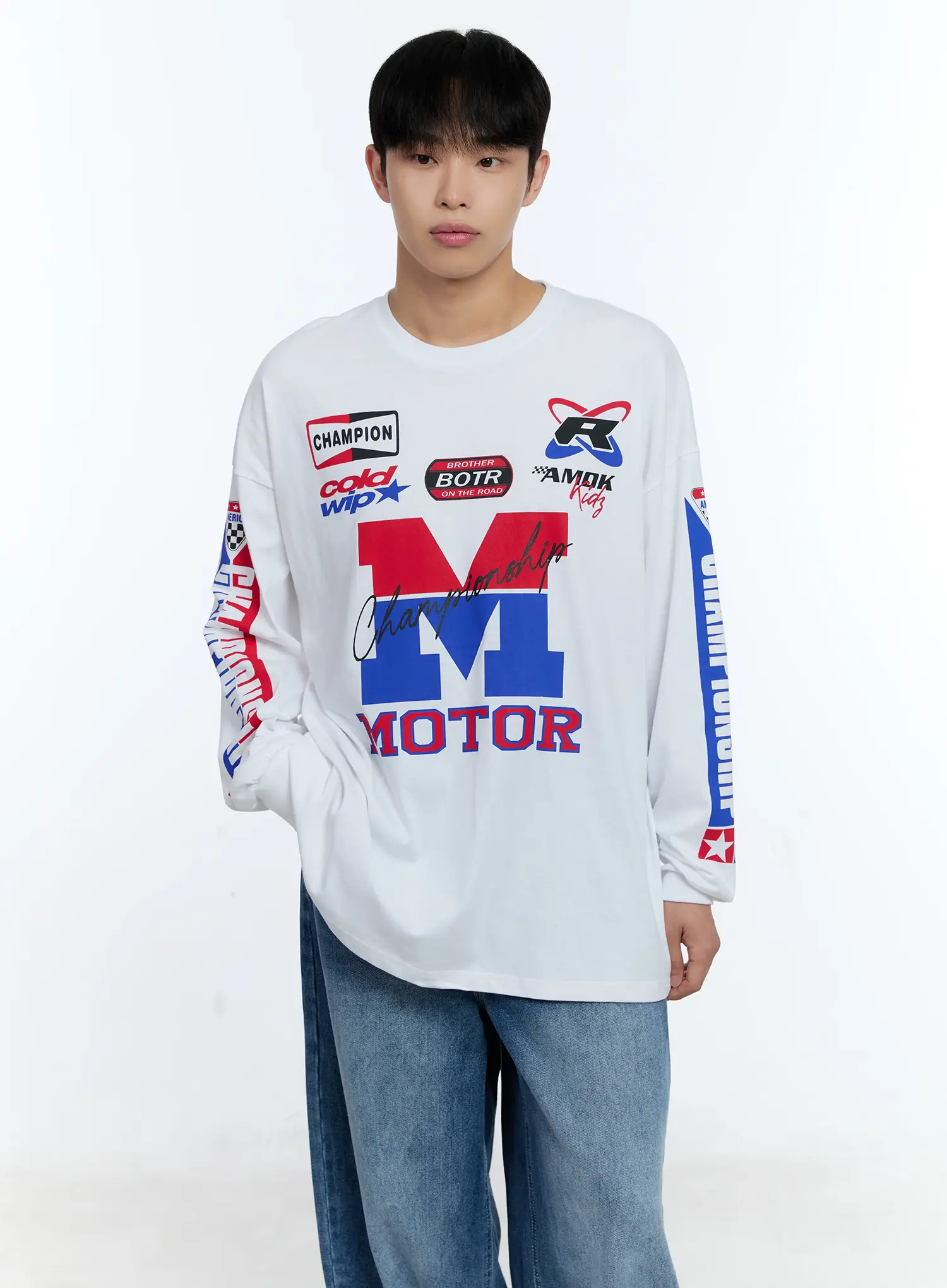 Men's Racing Graphic Long Sleeve T-Shirt IG515 - Image 7