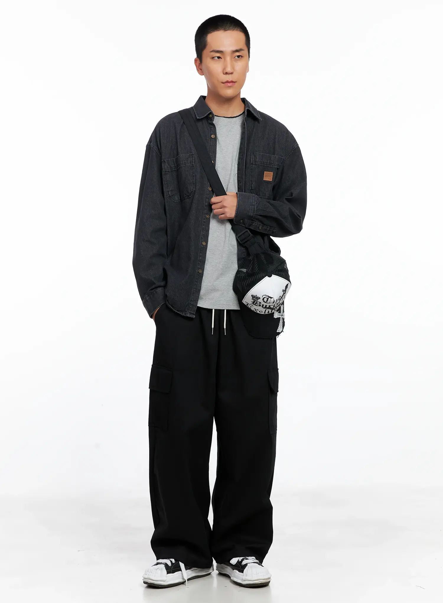 Men's Raglan Graphic High Neck Hoodie IS510 - Image 11
