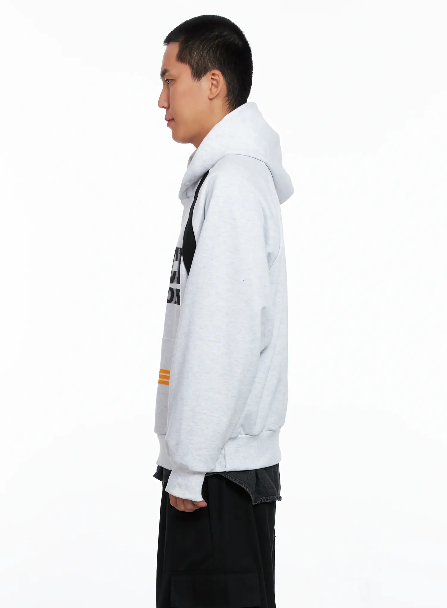 Men's Raglan Graphic High Neck Hoodie IS510 - Image 5